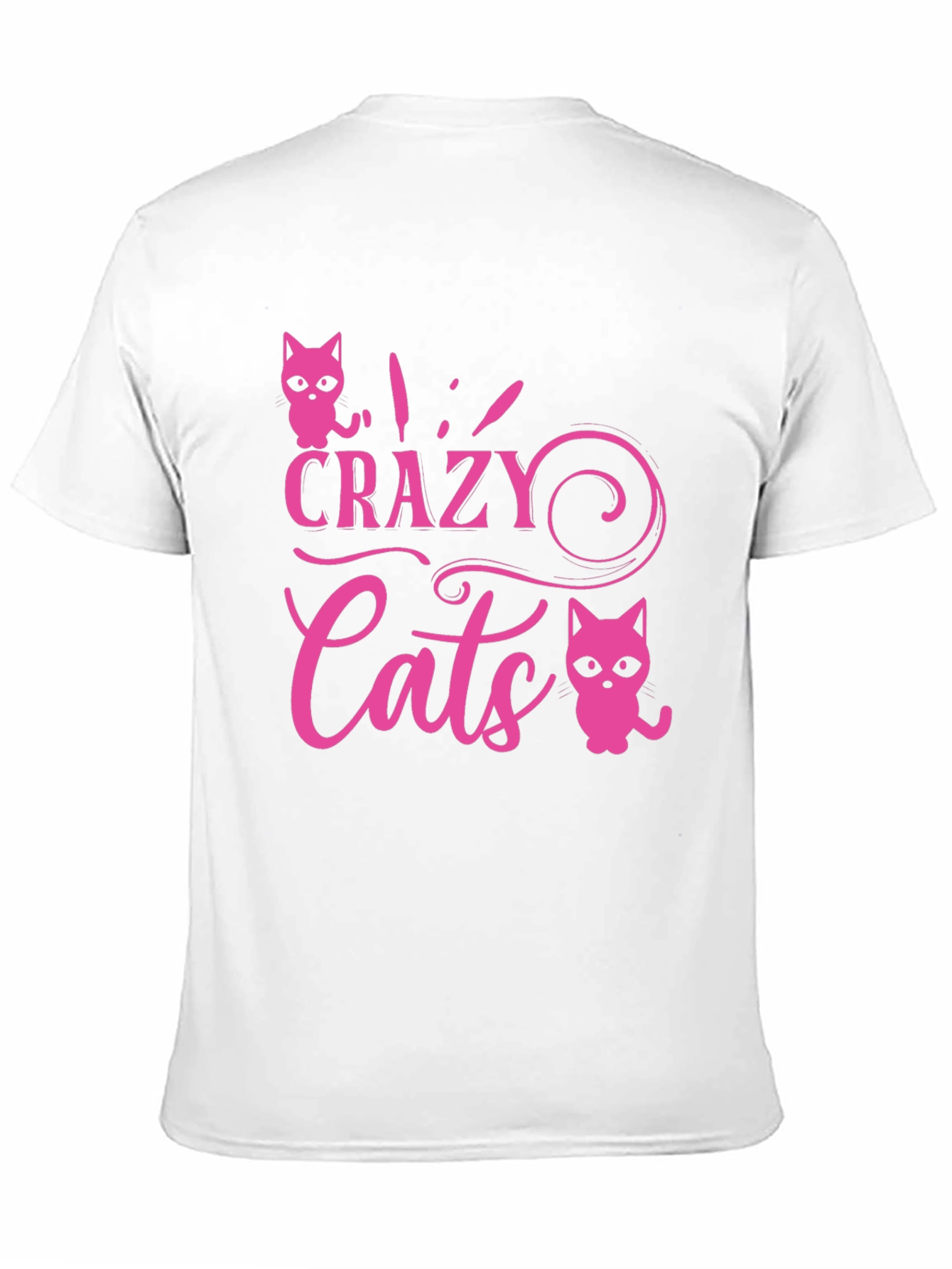 Crazy Cats Graphic Tee - Pink