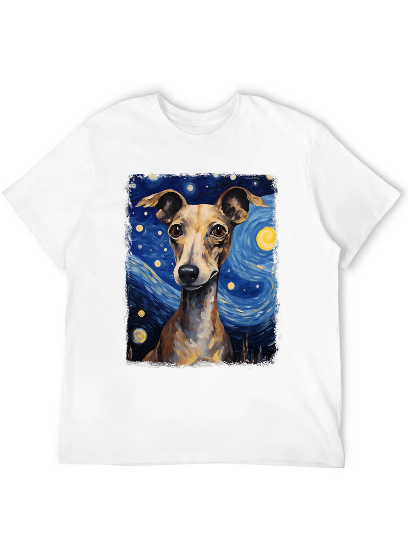 Starry Dog T-Shirt - Van Gogh Inspired Dog Tee