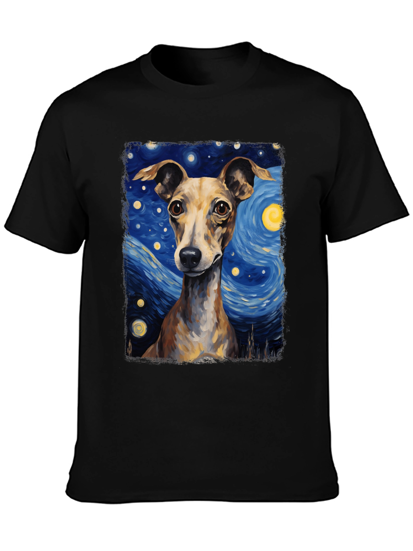 Starry Dog T-Shirt - Van Gogh Inspired Dog Tee