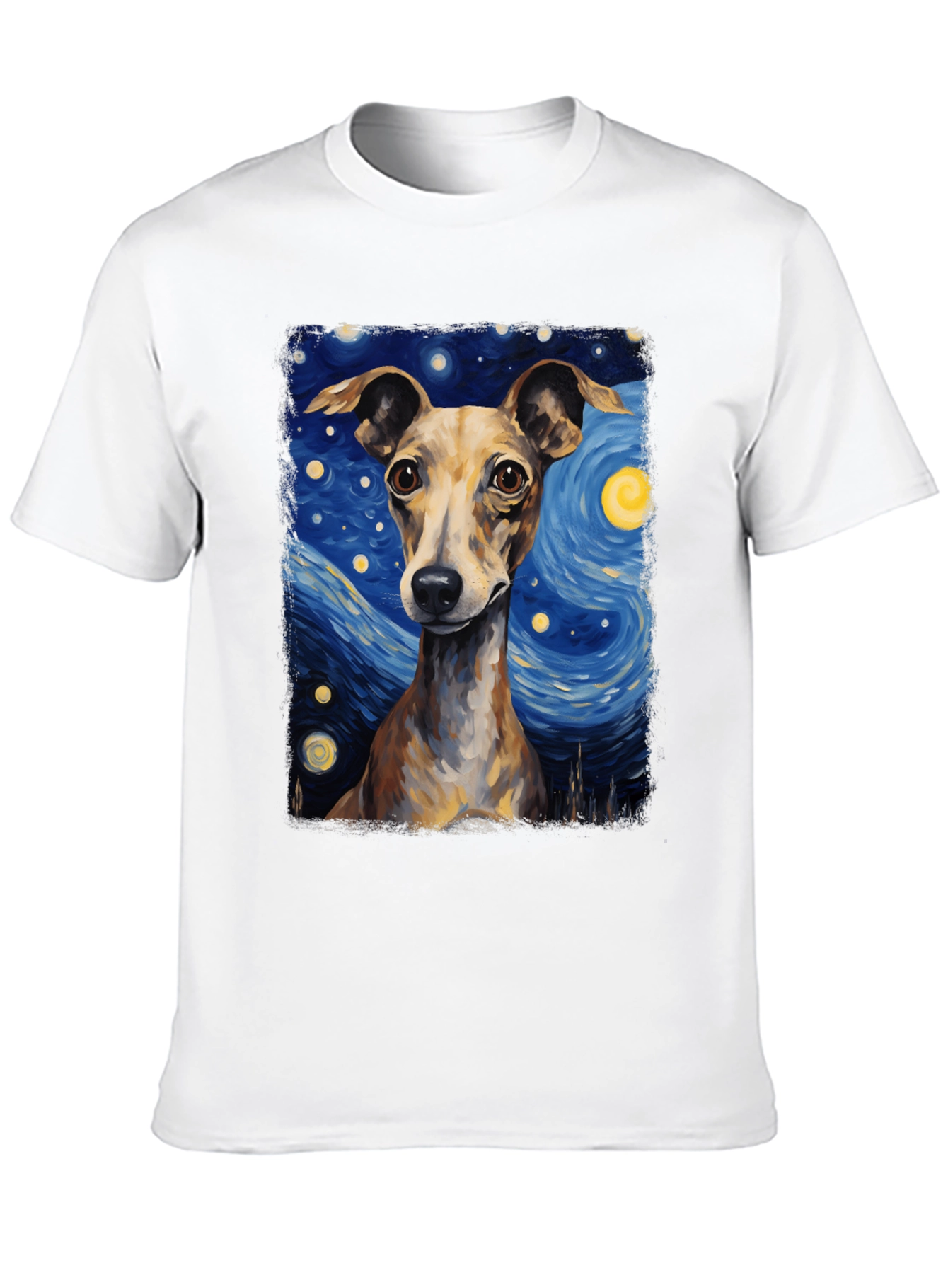 Starry Dog T-Shirt - Van Gogh Inspired Dog Tee