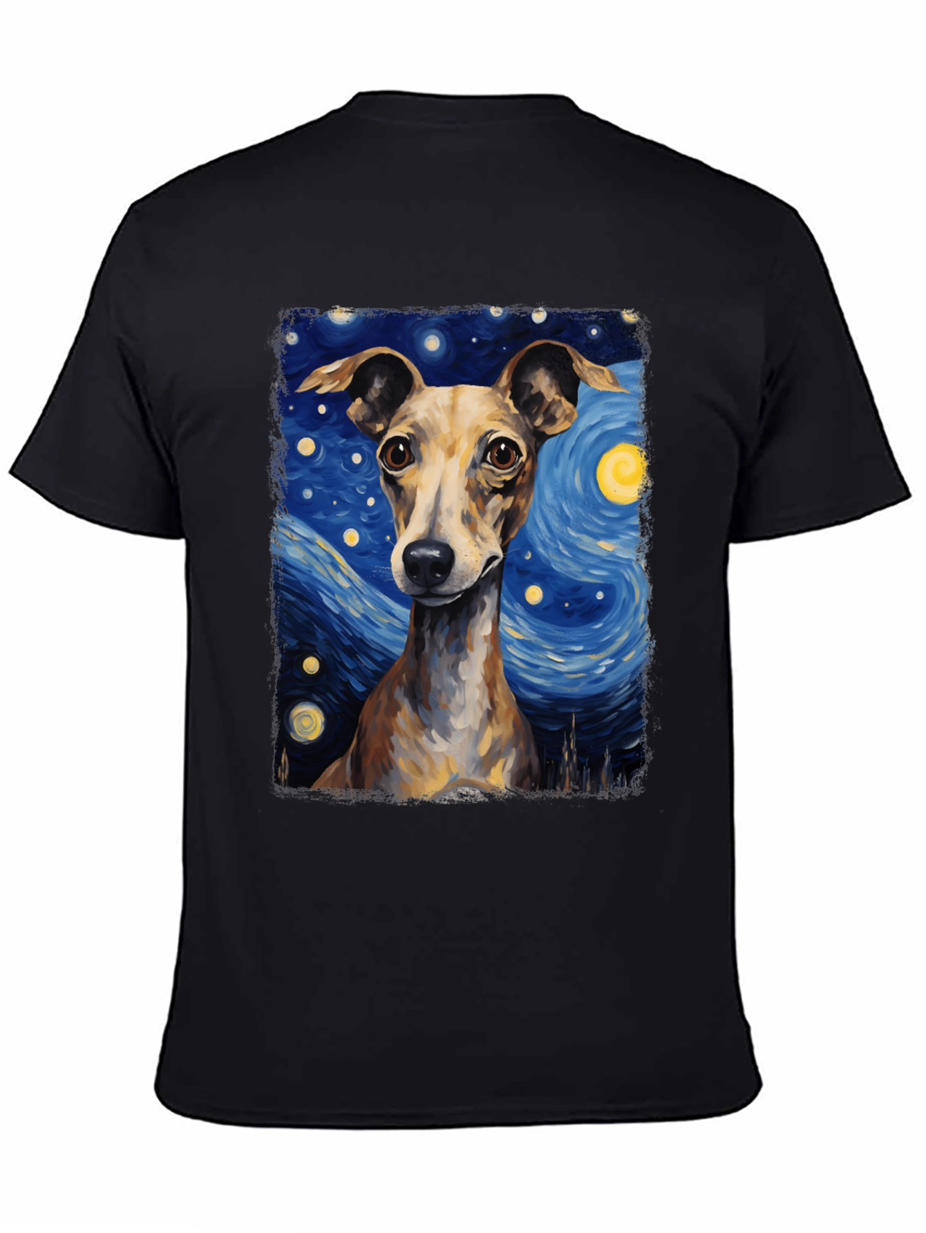 Starry Dog T-Shirt - Van Gogh Inspired Dog Tee