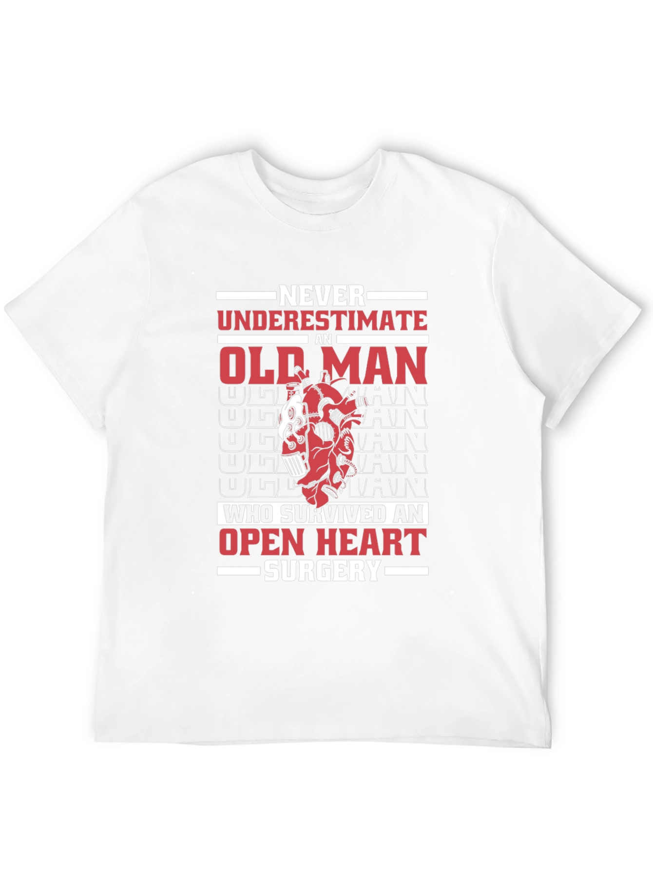 Never Underestimate Old Man Open Heart Surgery T-Shirt