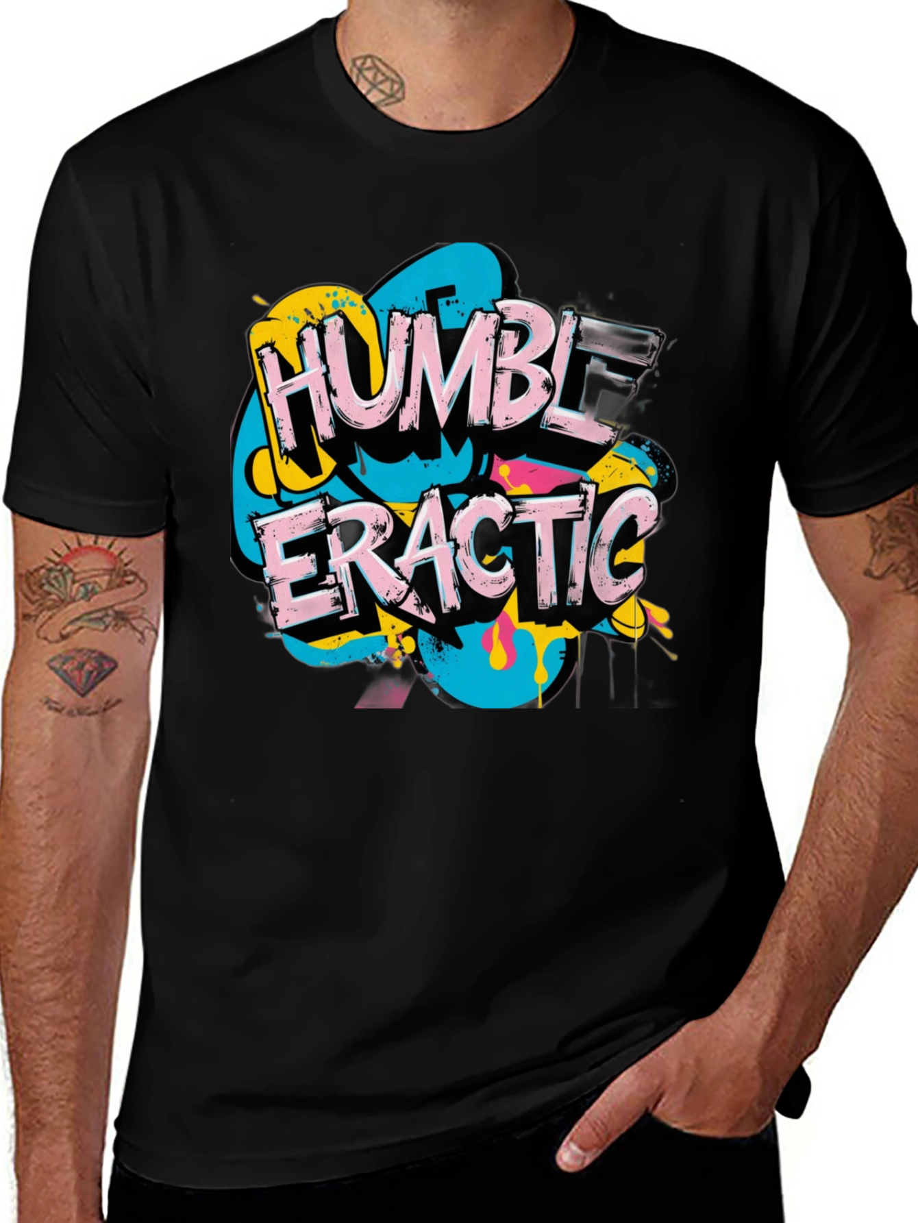 Humble Eratic Graphic T-Shirt - Mens Black Tee