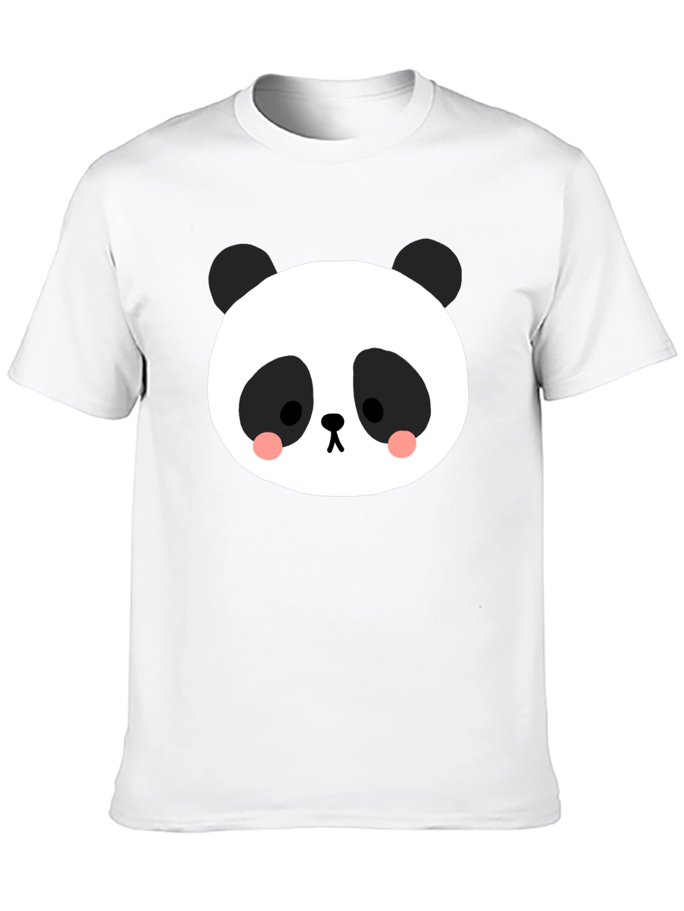 Cute Panda Graphic Tee - Black Cotton Blend