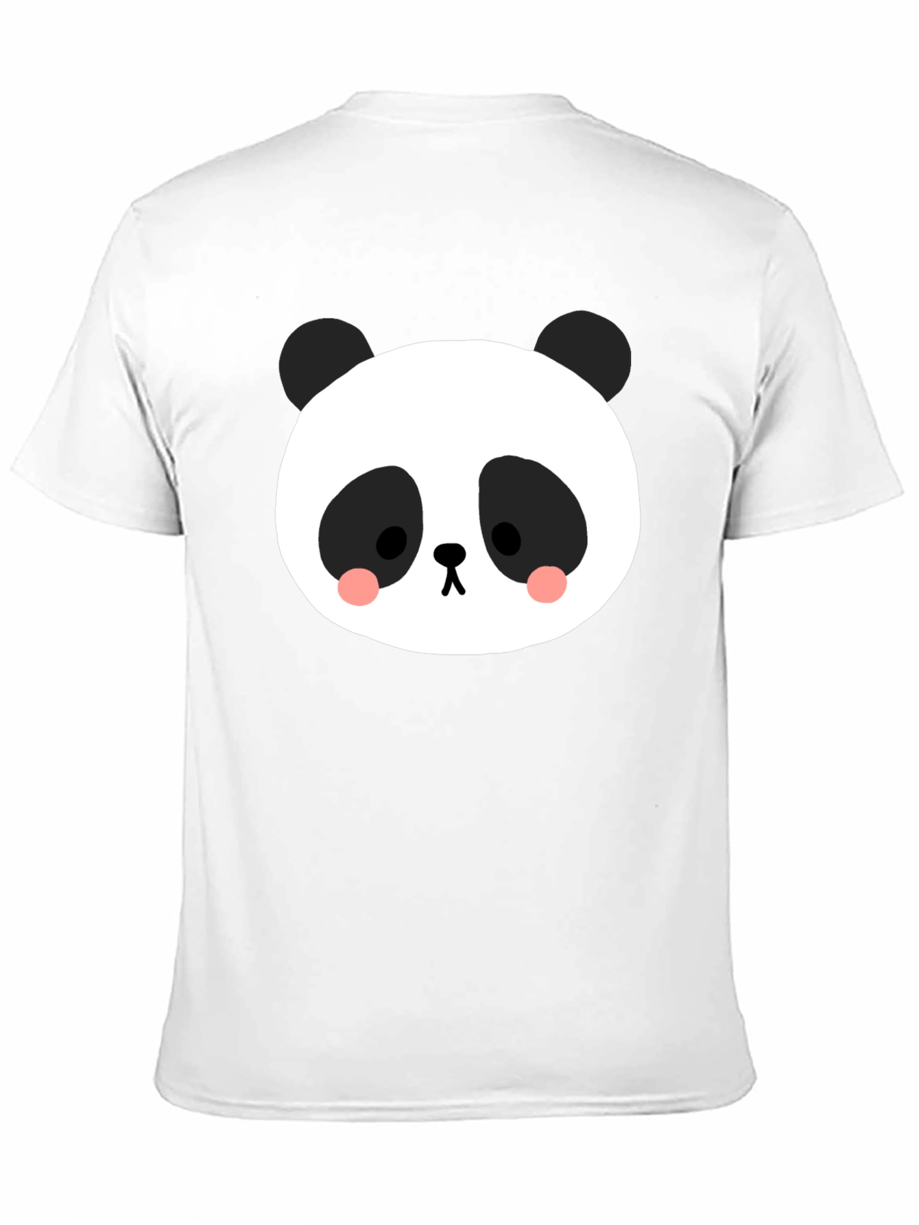 Cute Panda Graphic Tee - Black Cotton Blend