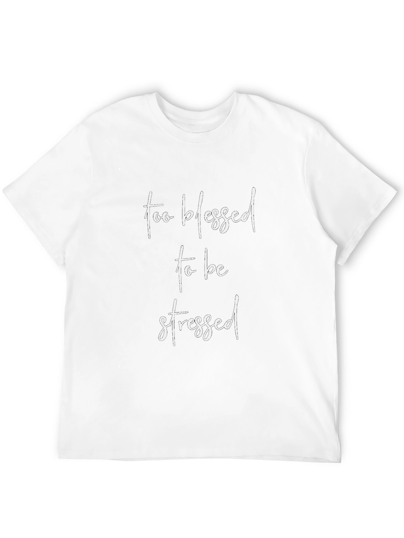 Too Blessed to Be Stressed Black T-Shirt