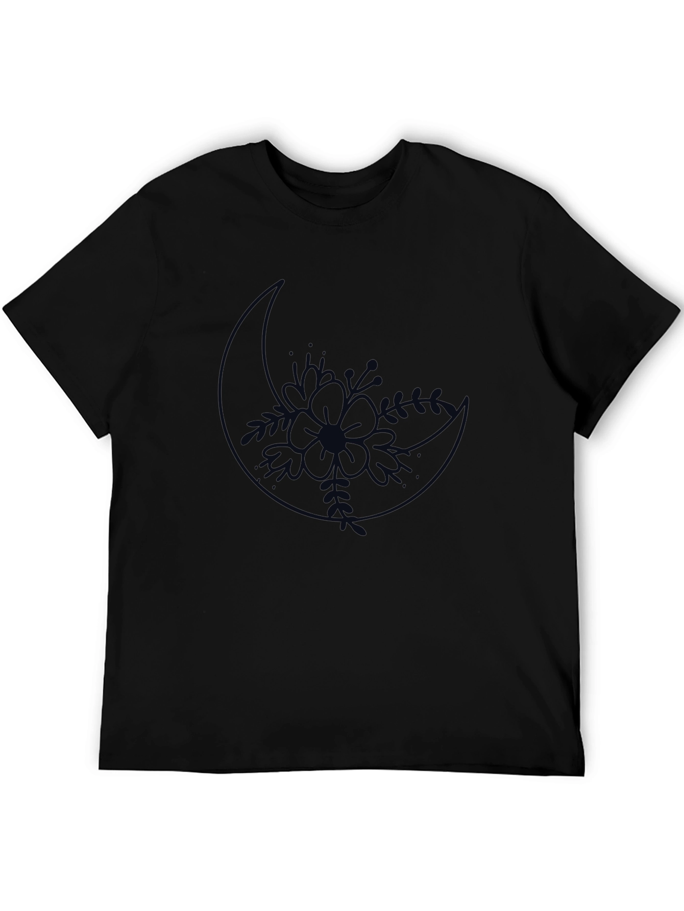 Floral Moon Graphic Tee - Stylish Comfort