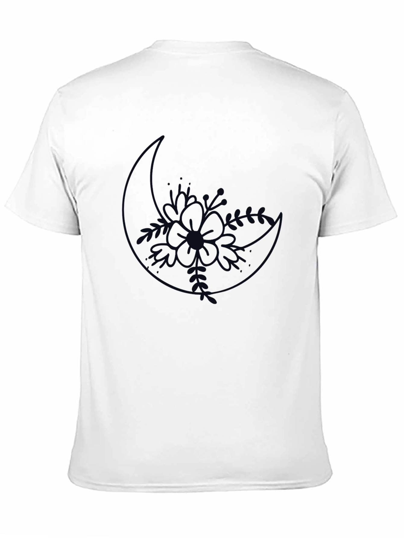 Floral Moon Graphic Tee - Stylish Comfort
