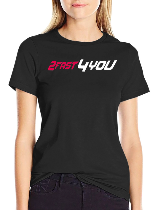 2FAST4YOU Graphic Tee - Black Cotton Blend