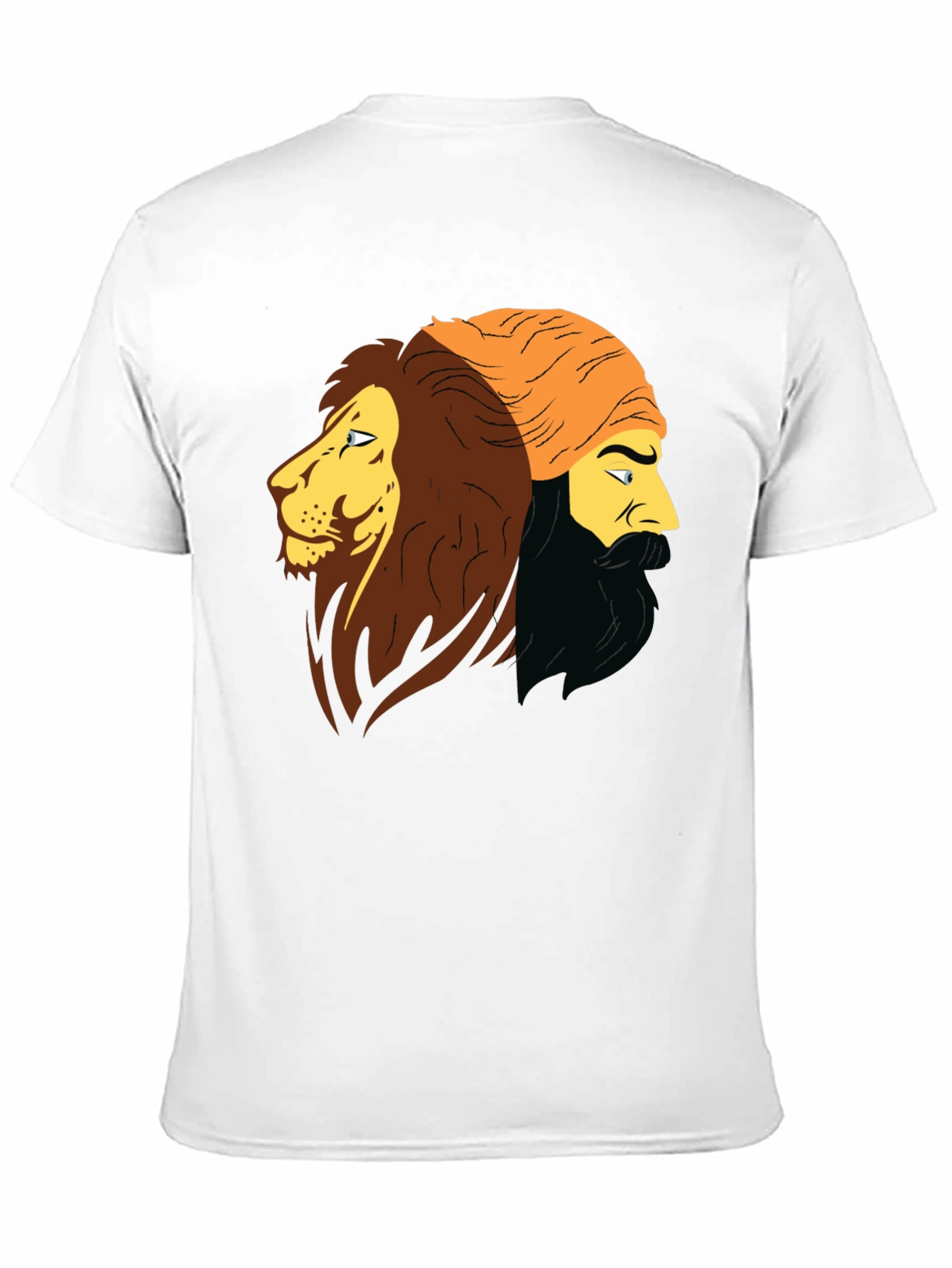 Lion & Man Graphic Black T-Shirt