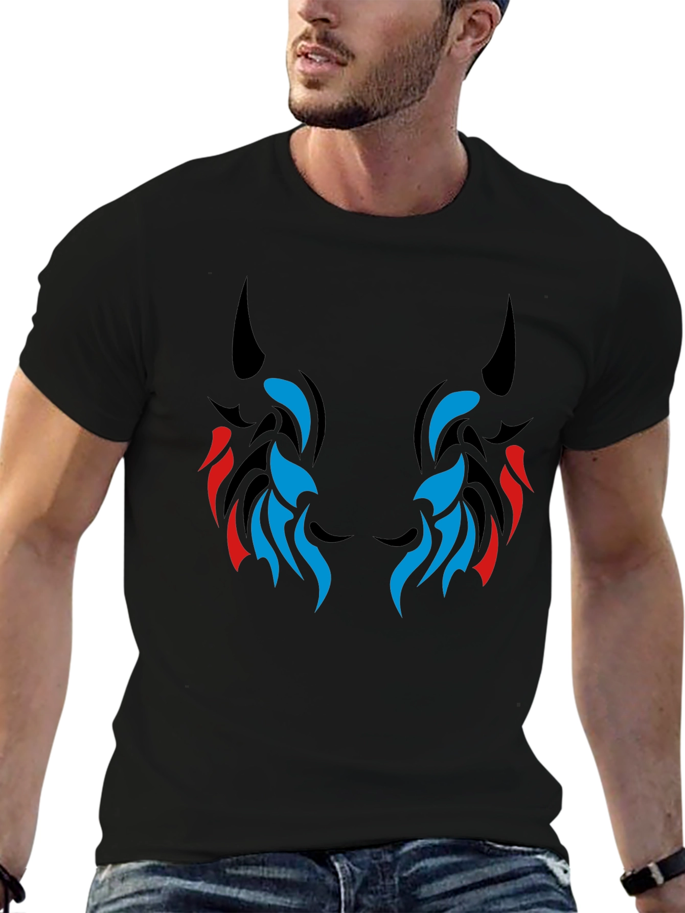 Tribal Graphic Black T-Shirt