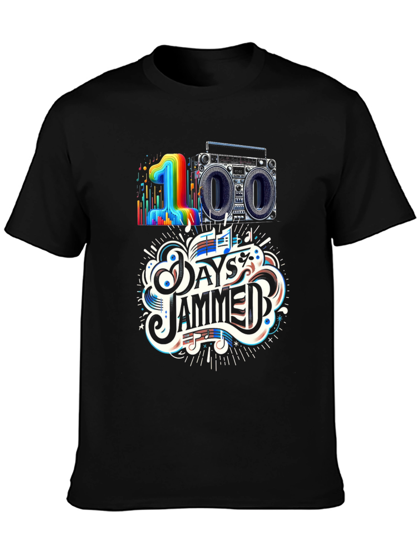 100 Days Jammed T-Shirt - Music Lover Tee
