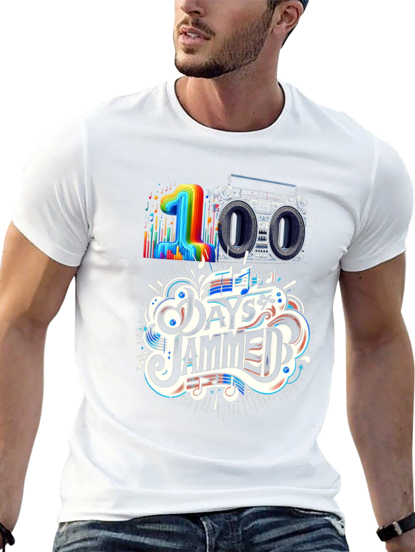 100 Days Jammed T-Shirt - Music Lover Tee