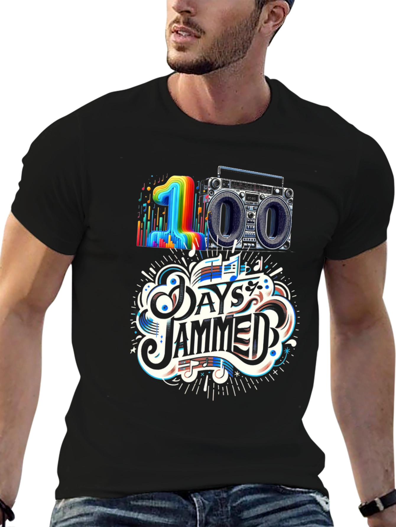 100 Days Jammed T-Shirt - Music Lover Tee