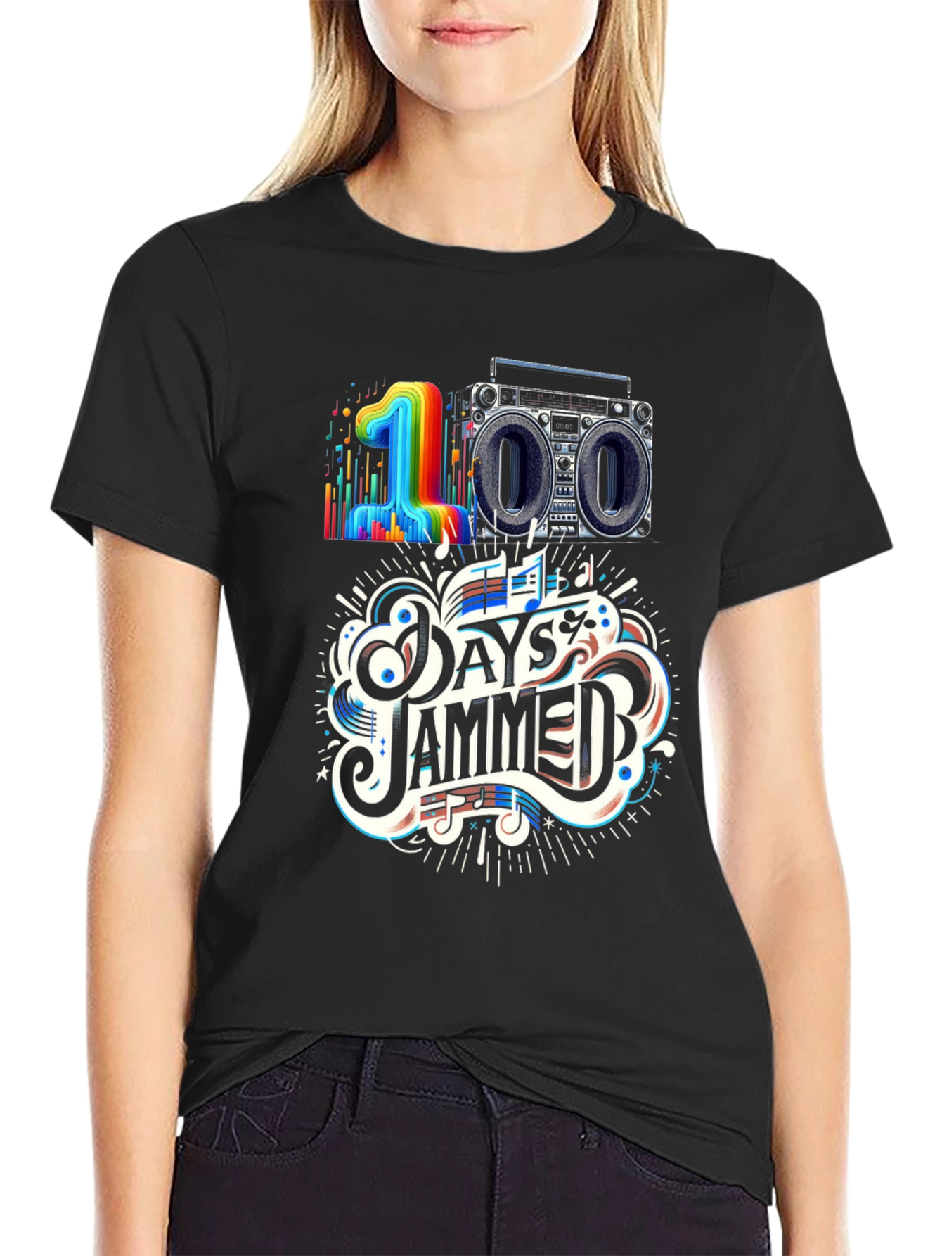 100 Days Jammed T-Shirt - Music Lover Tee