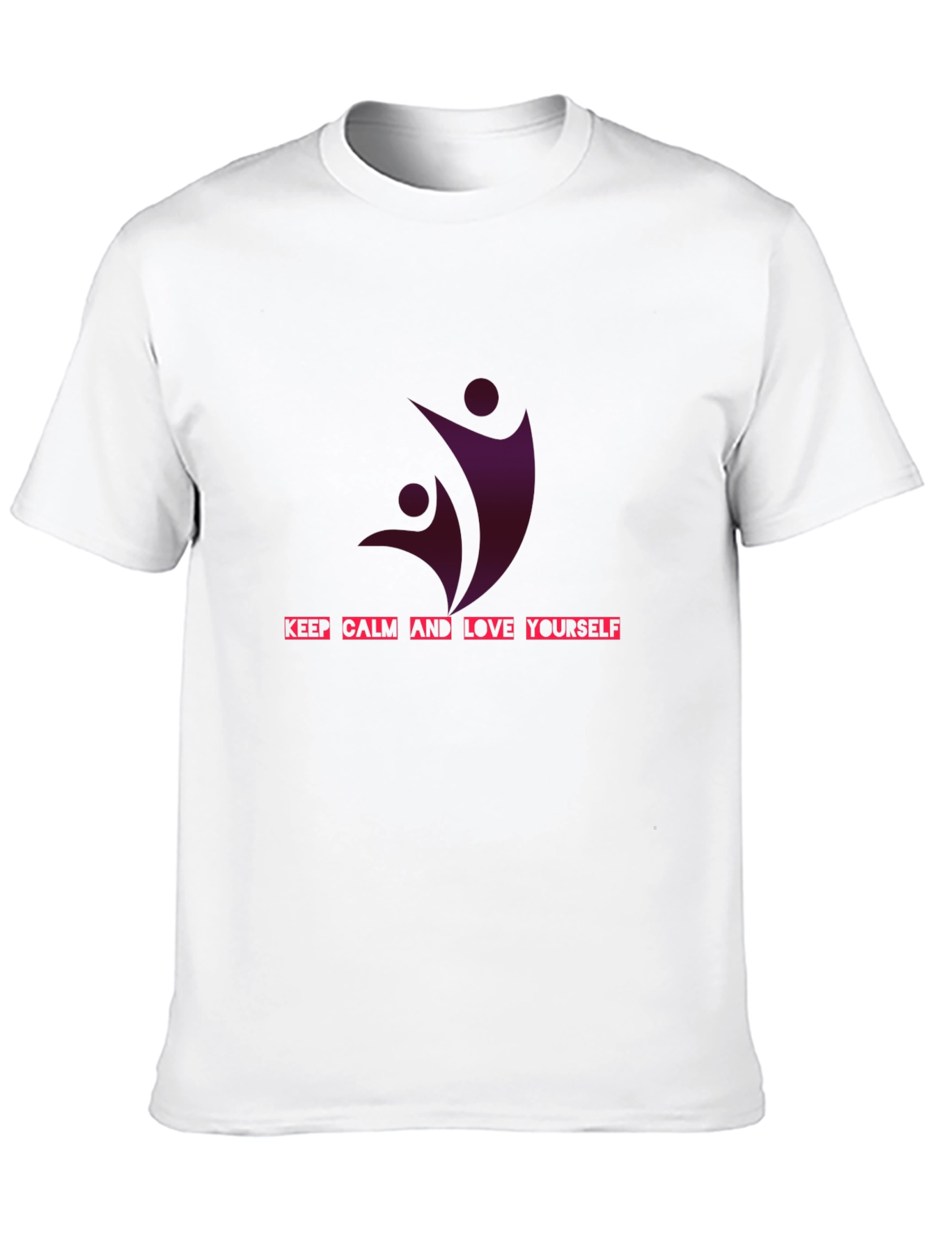 Keep Calm Love Yourself Graphic Tee - Black