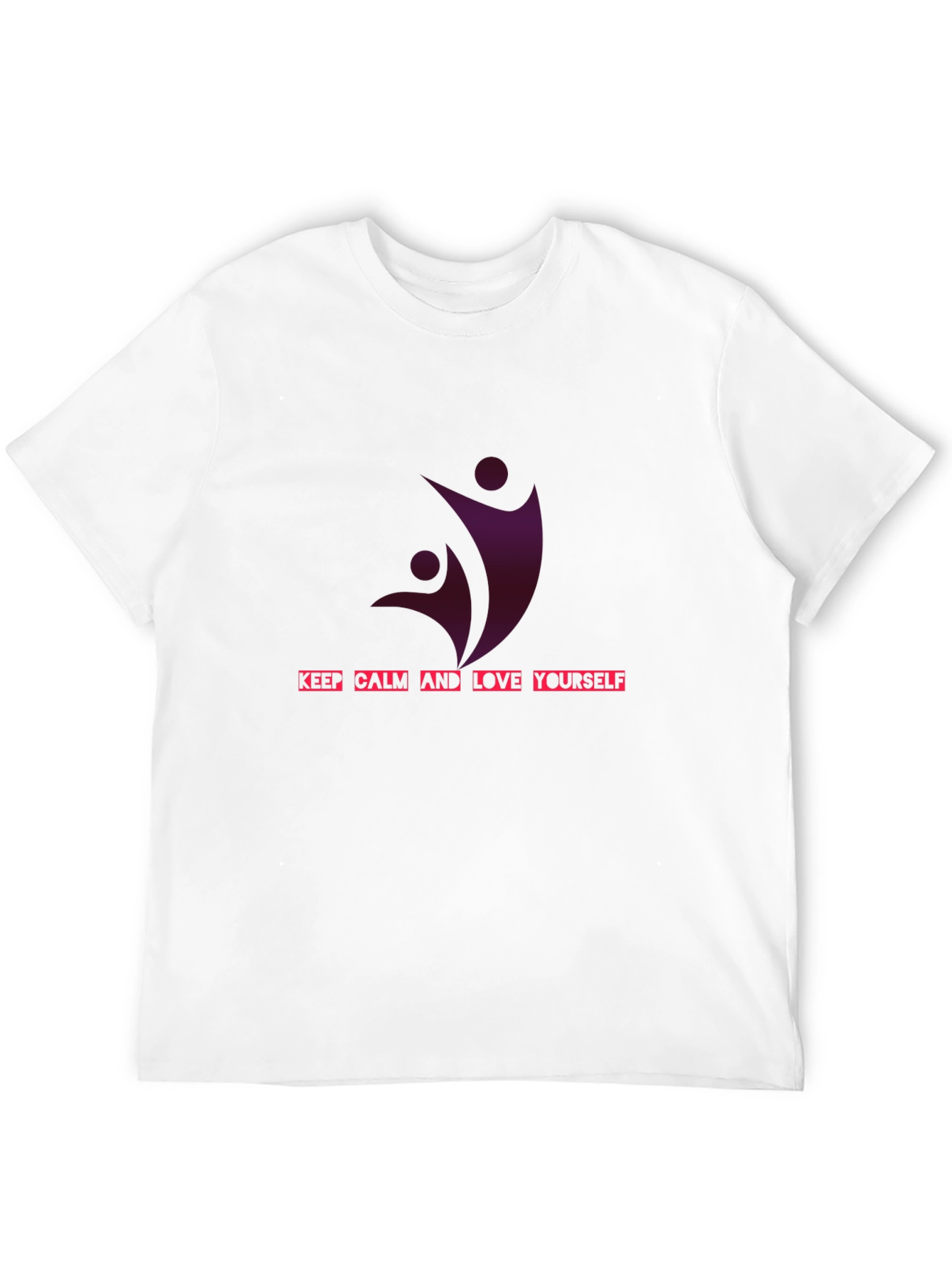 Keep Calm Love Yourself Graphic Tee - Black