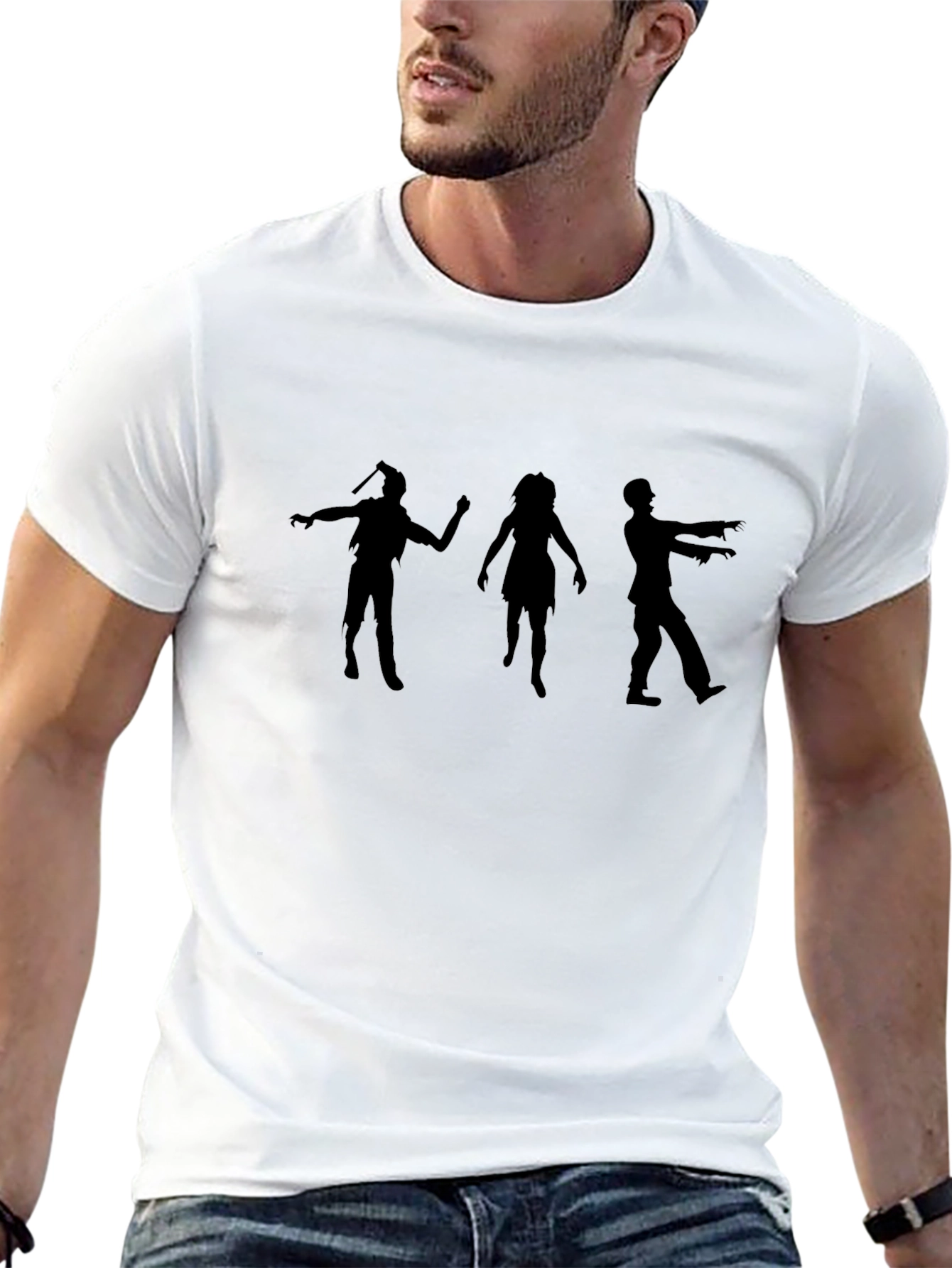 Zombie Silhouette Graphic T-Shirt