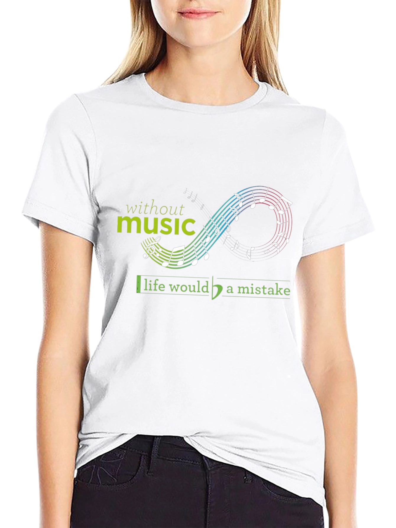 Music is Life Black Graphic Tee