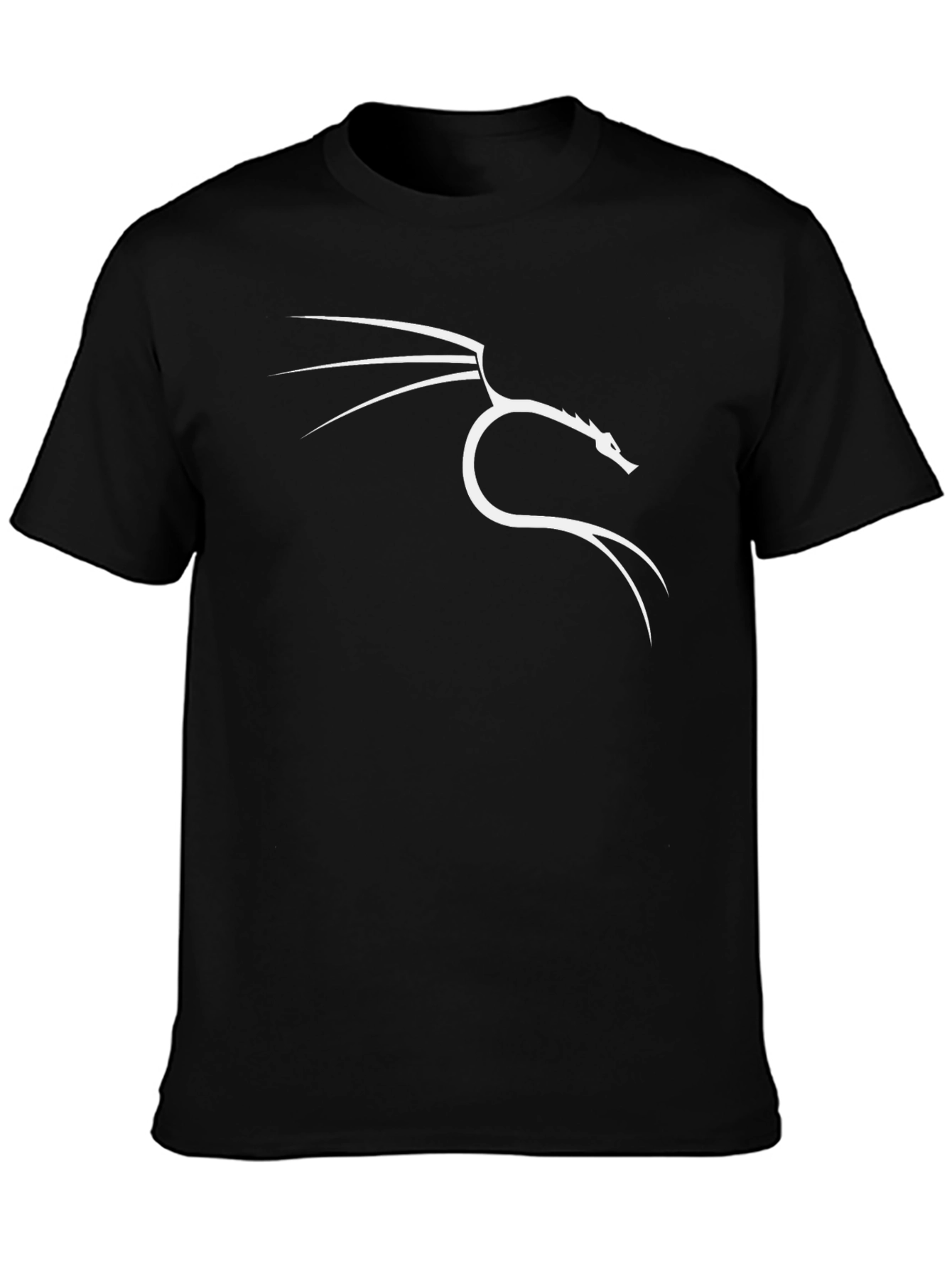 Black T-Shirt with Kali Linux Dragon Logo