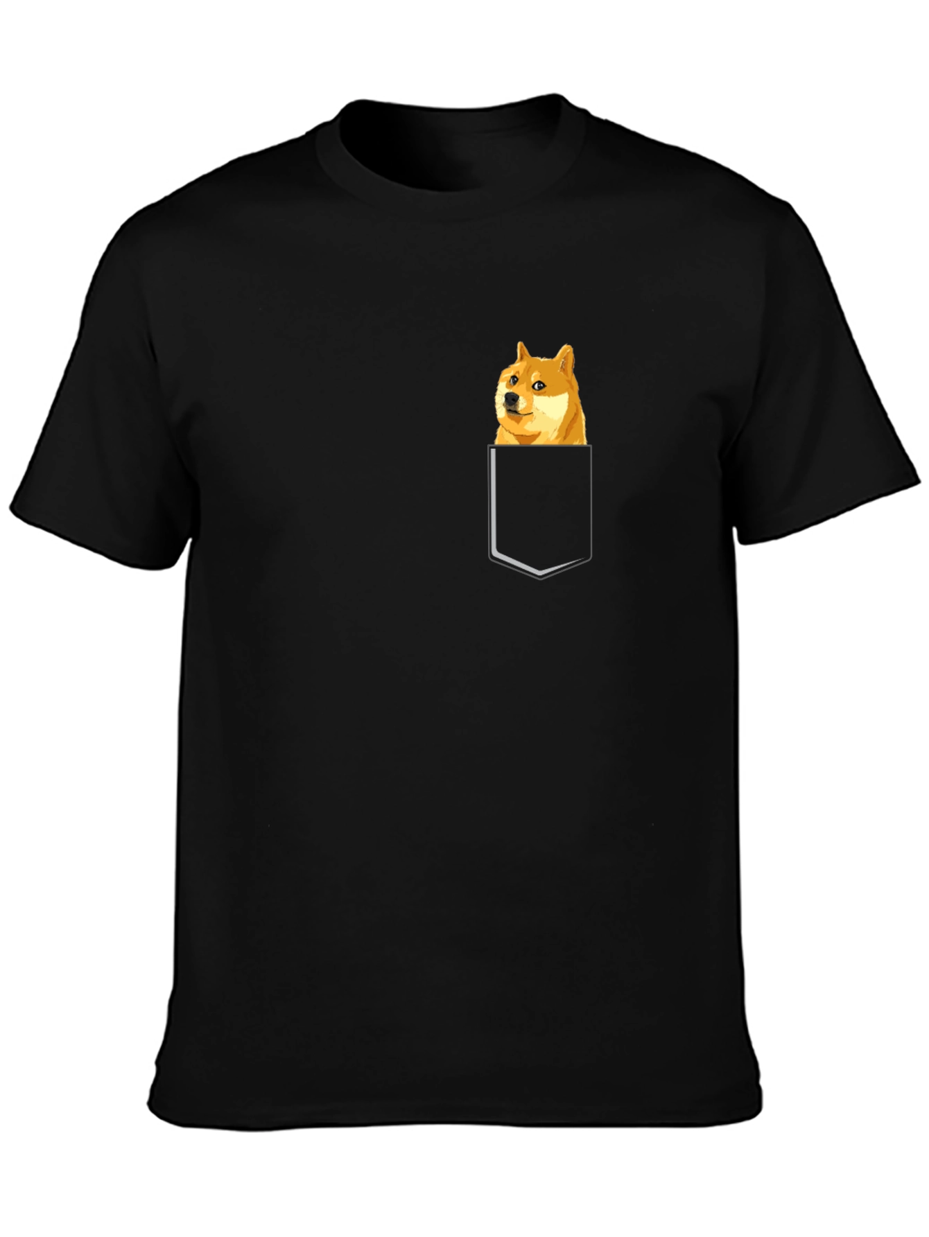 Doge Pocket T-Shirt - Meme Style