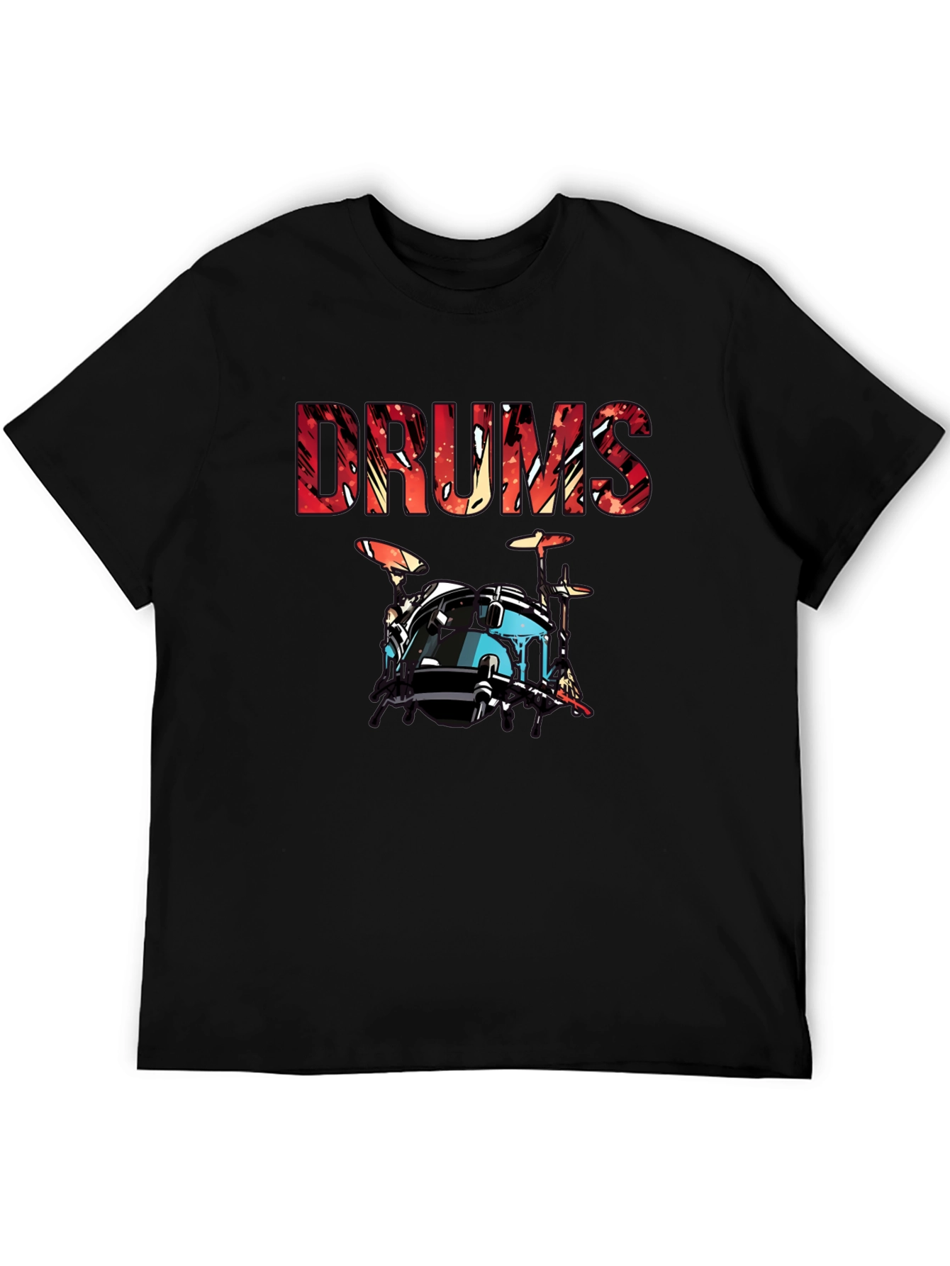 Drums Graphic Tee - Musician T-Shirt