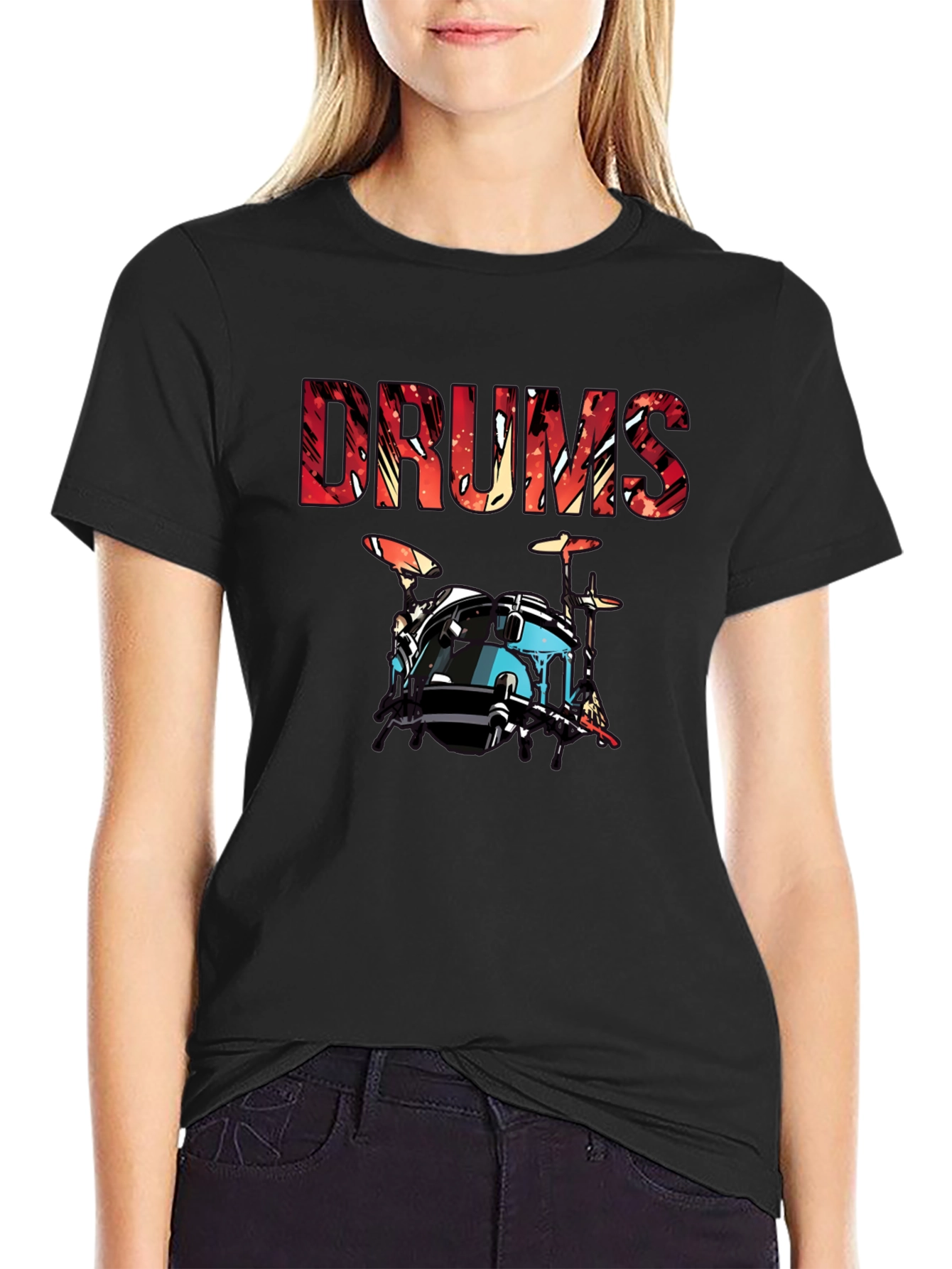 Drums Graphic Tee - Musician T-Shirt