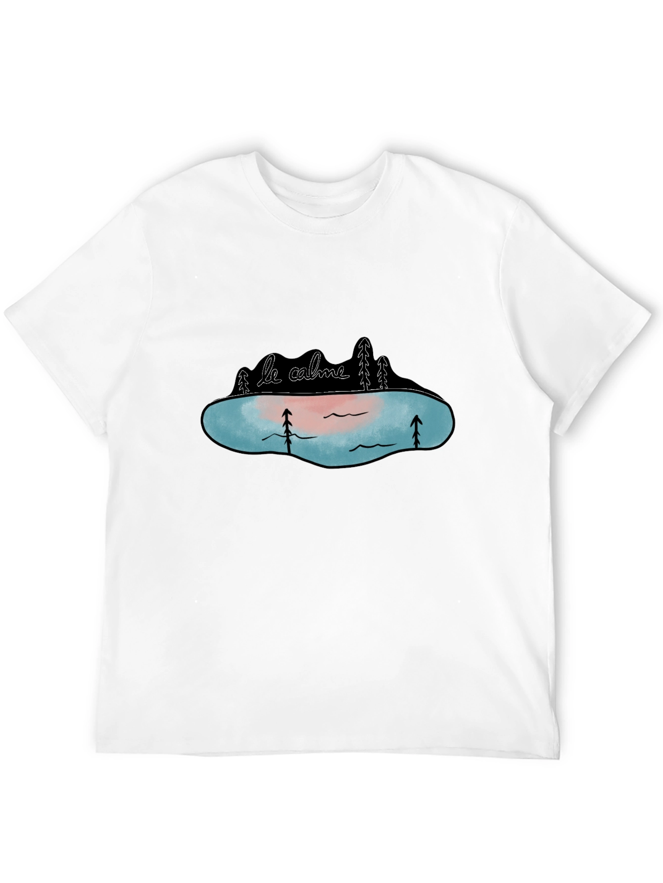 Le Calme Lake Graphic Tee - Black