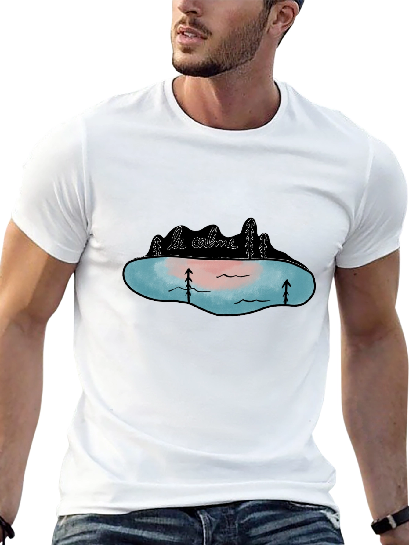 Le Calme Lake Graphic Tee - Black