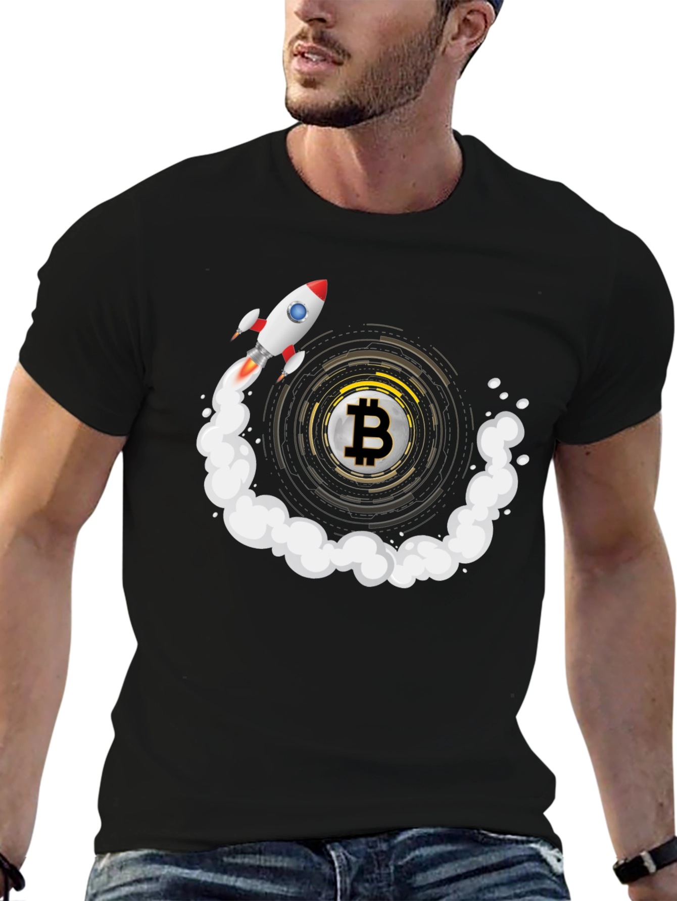 Bitcoin Rocket T-Shirt - Crypto To The Moon!