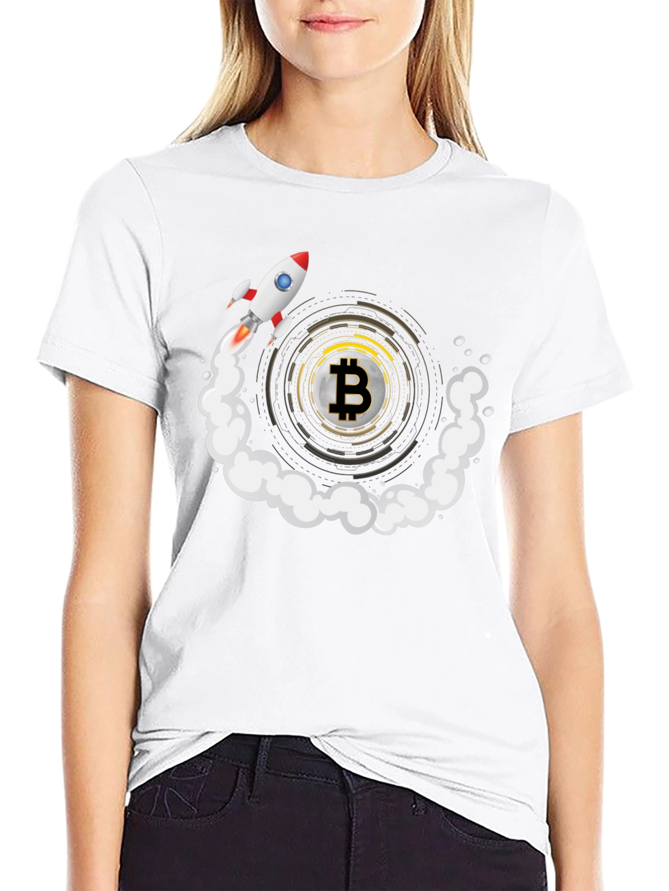 Bitcoin Rocket T-Shirt - Crypto To The Moon!