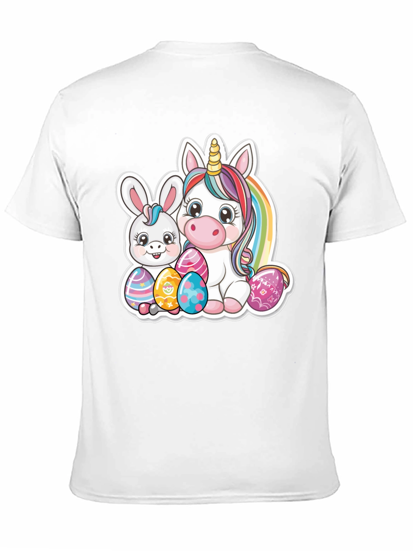 Easter Bunny and Unicorn Graphic T-Shirt