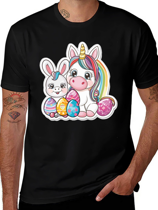 Easter Bunny and Unicorn Graphic T-Shirt