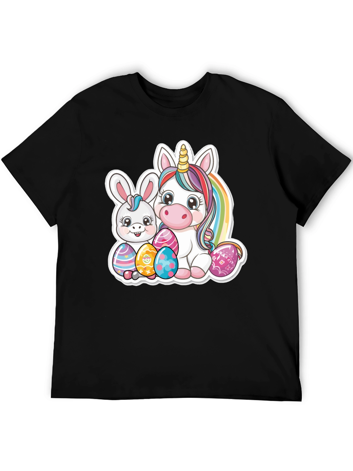 Easter Bunny and Unicorn Graphic T-Shirt
