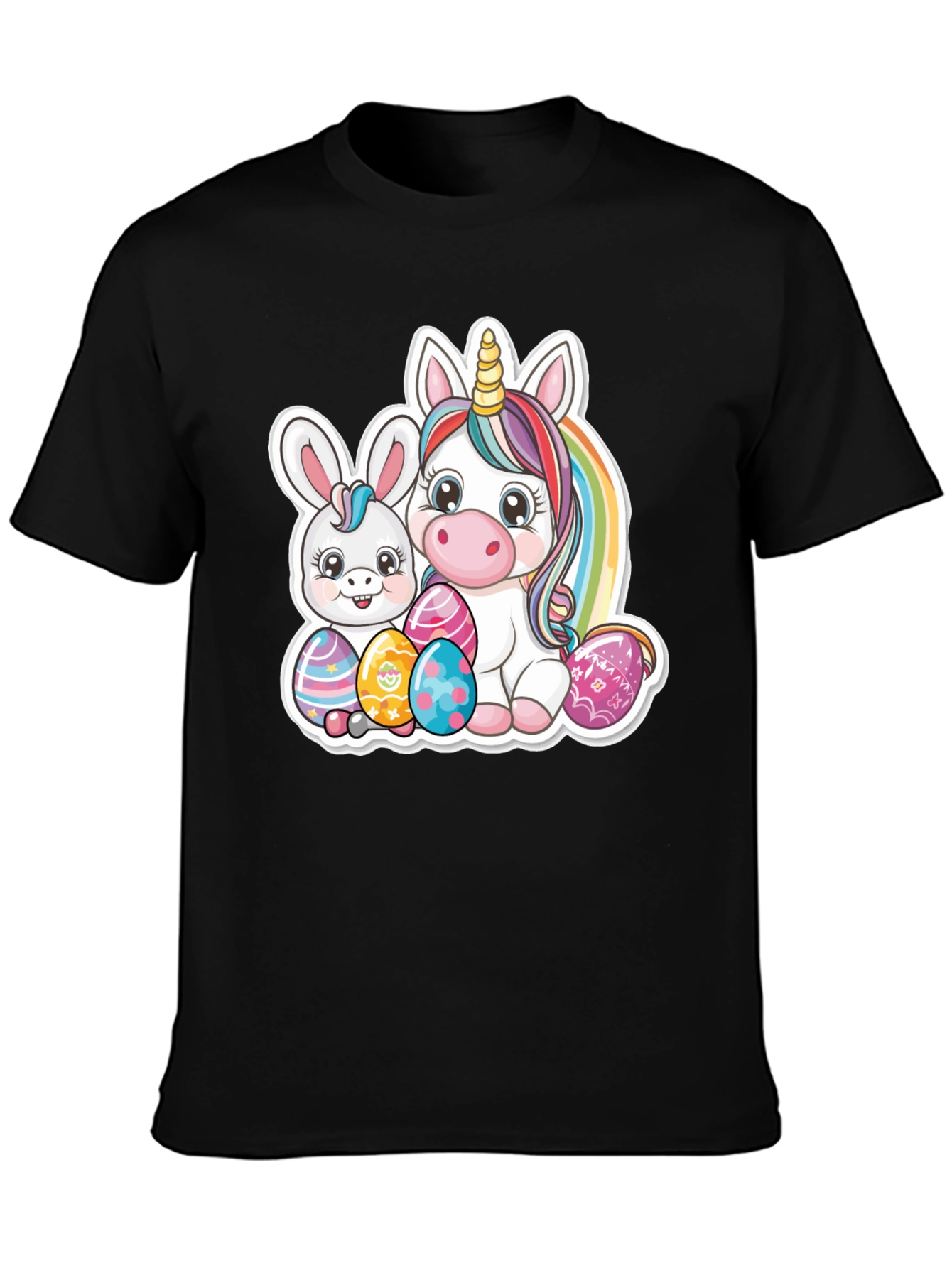 Easter Bunny and Unicorn Graphic T-Shirt