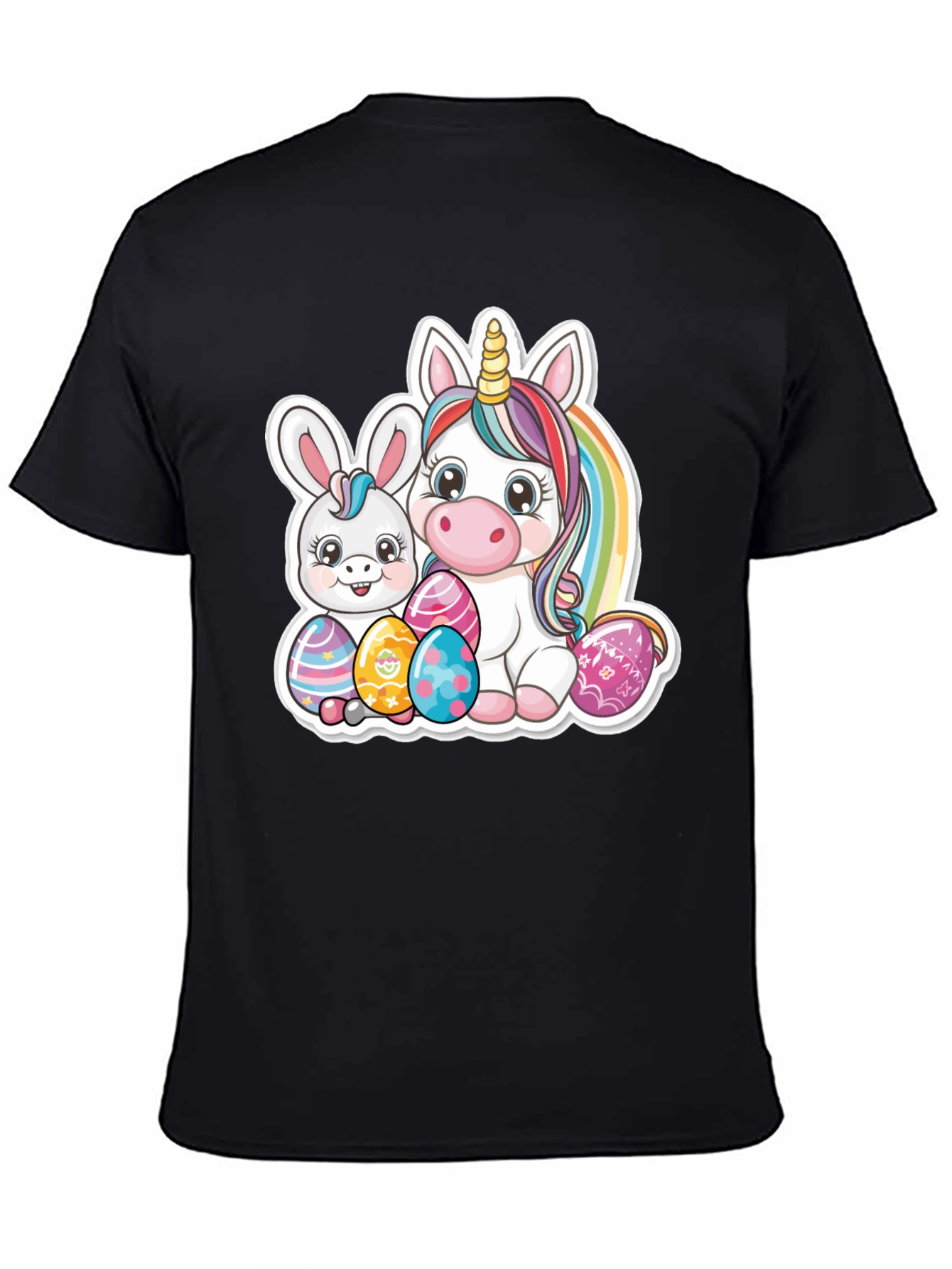 Easter Bunny and Unicorn Graphic T-Shirt