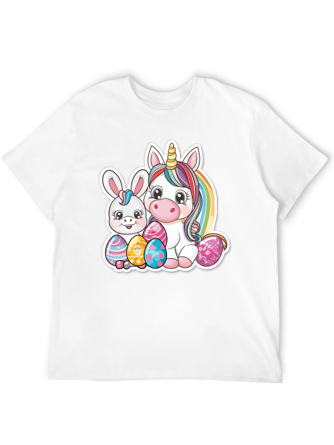 Easter Bunny and Unicorn Graphic T-Shirt