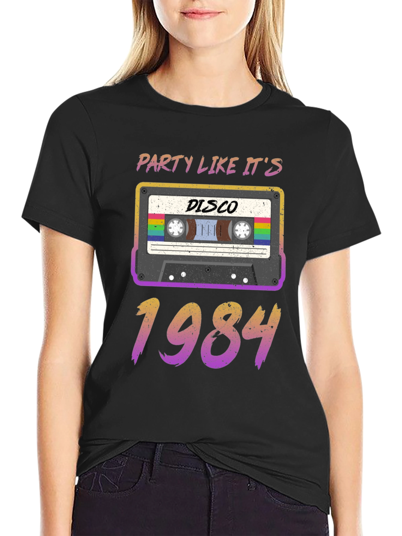 Retro 80s Cassette Tape Disco 1984 T-Shirt