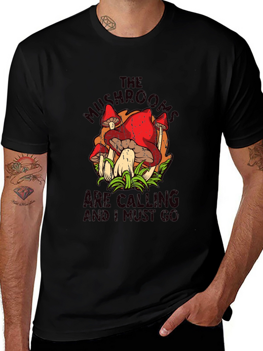 Mushroom Calling T-Shirt - Nature Lover Tee