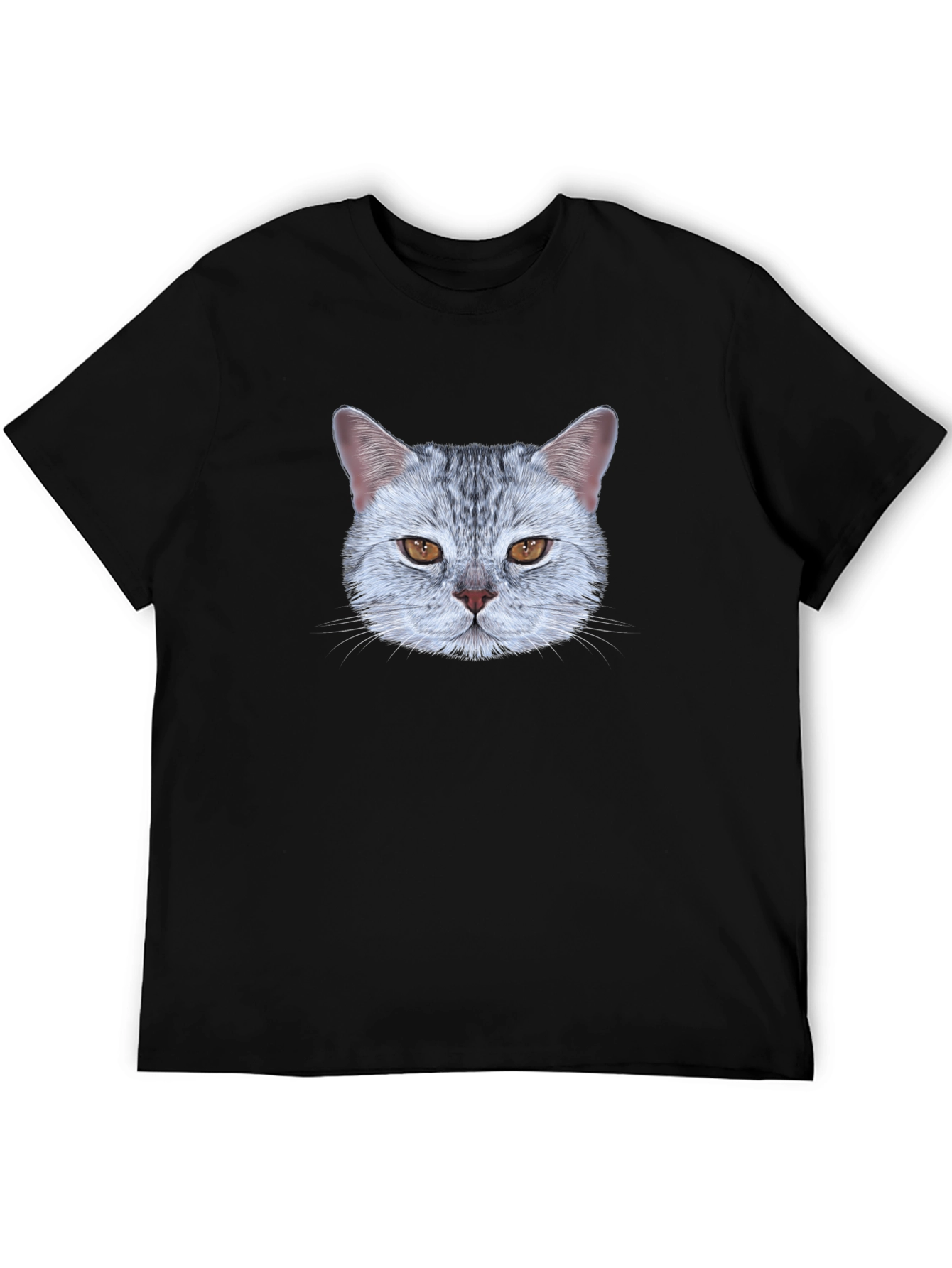 Cat Face Graphic Tee - Unique Design