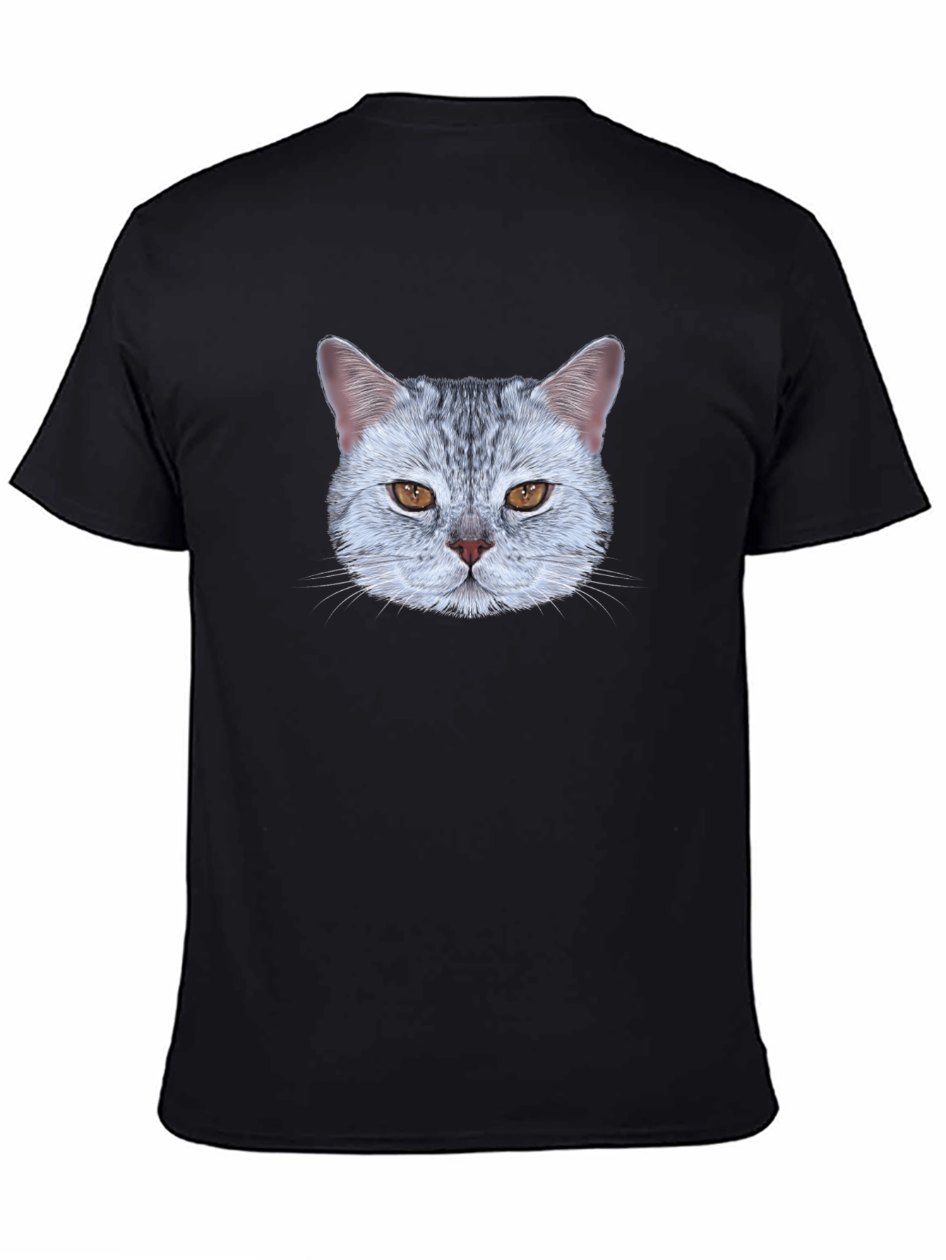 Cat Face Graphic Tee - Unique Design