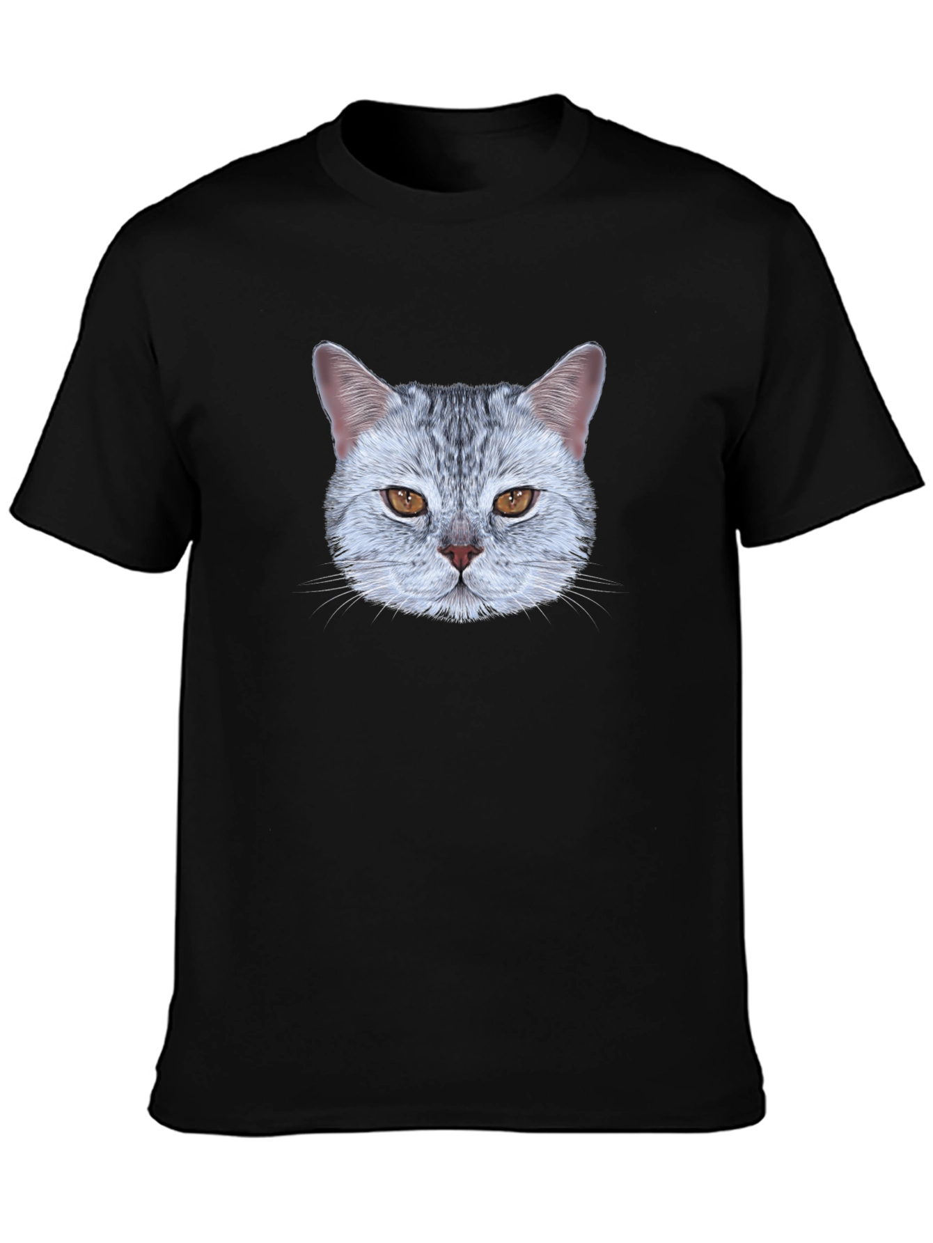Cat Face Graphic Tee - Unique Design