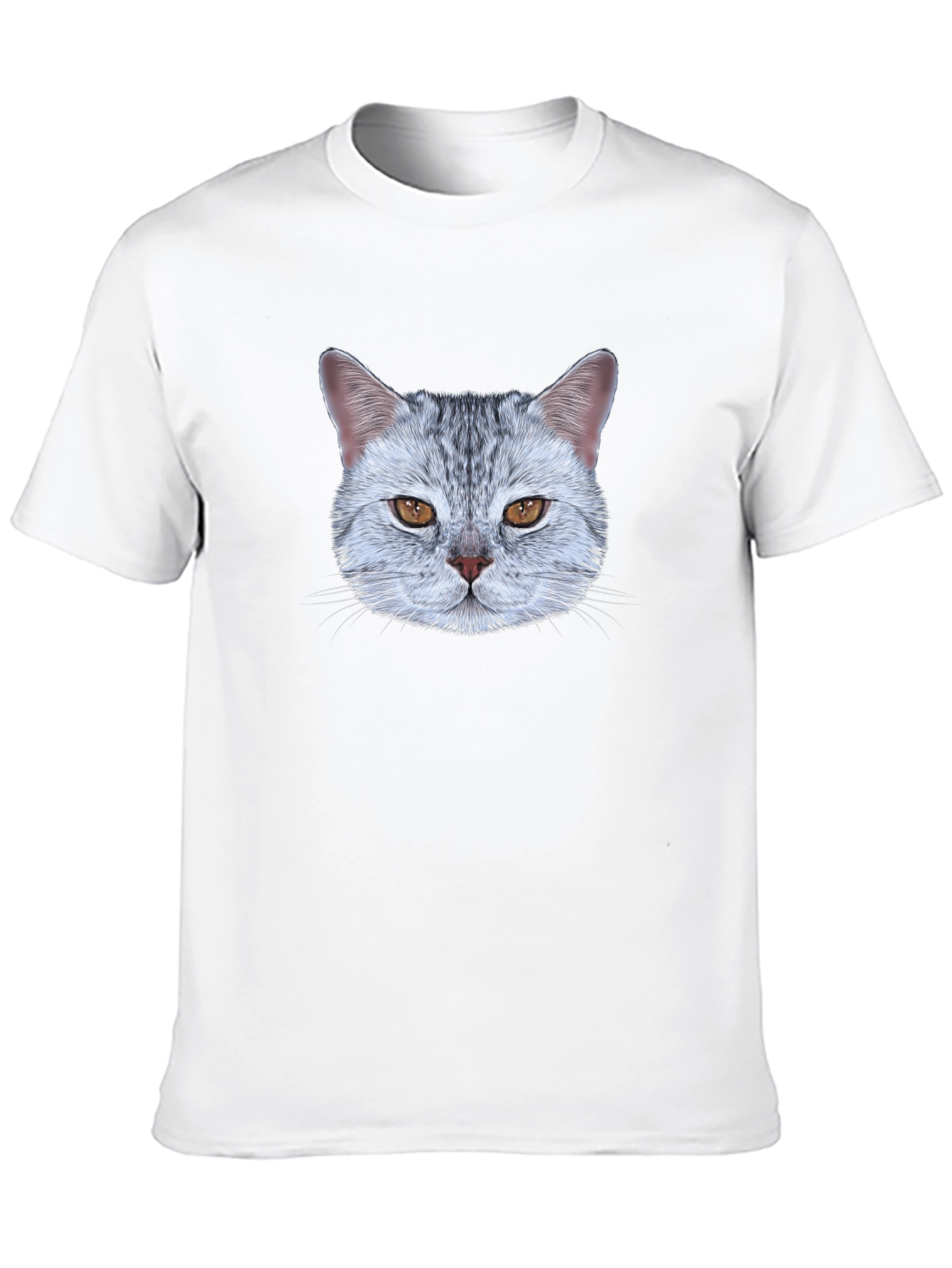 Cat Face Graphic Tee - Unique Design
