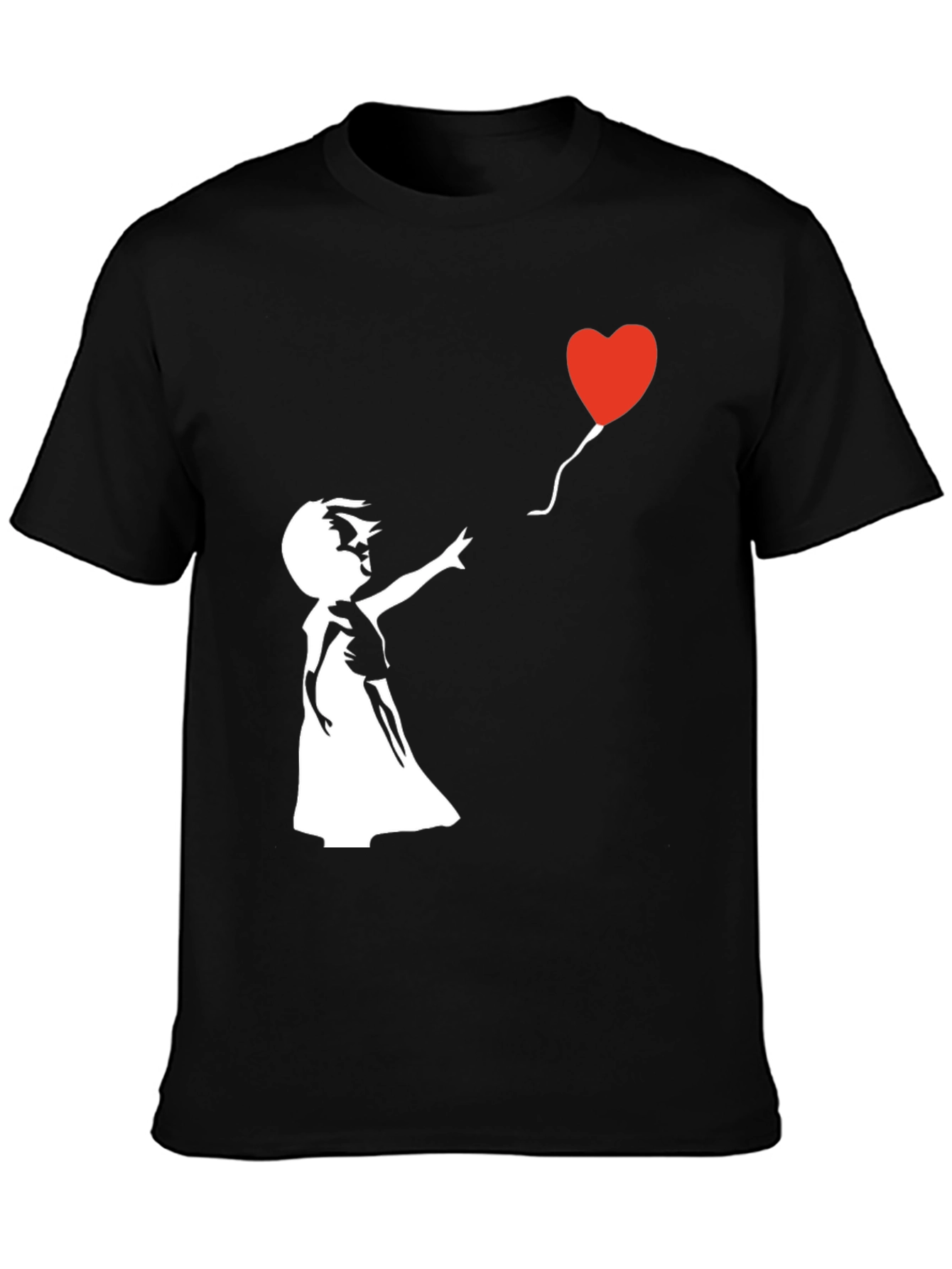 Banksy Girl with Balloon Graphic T-Shirt