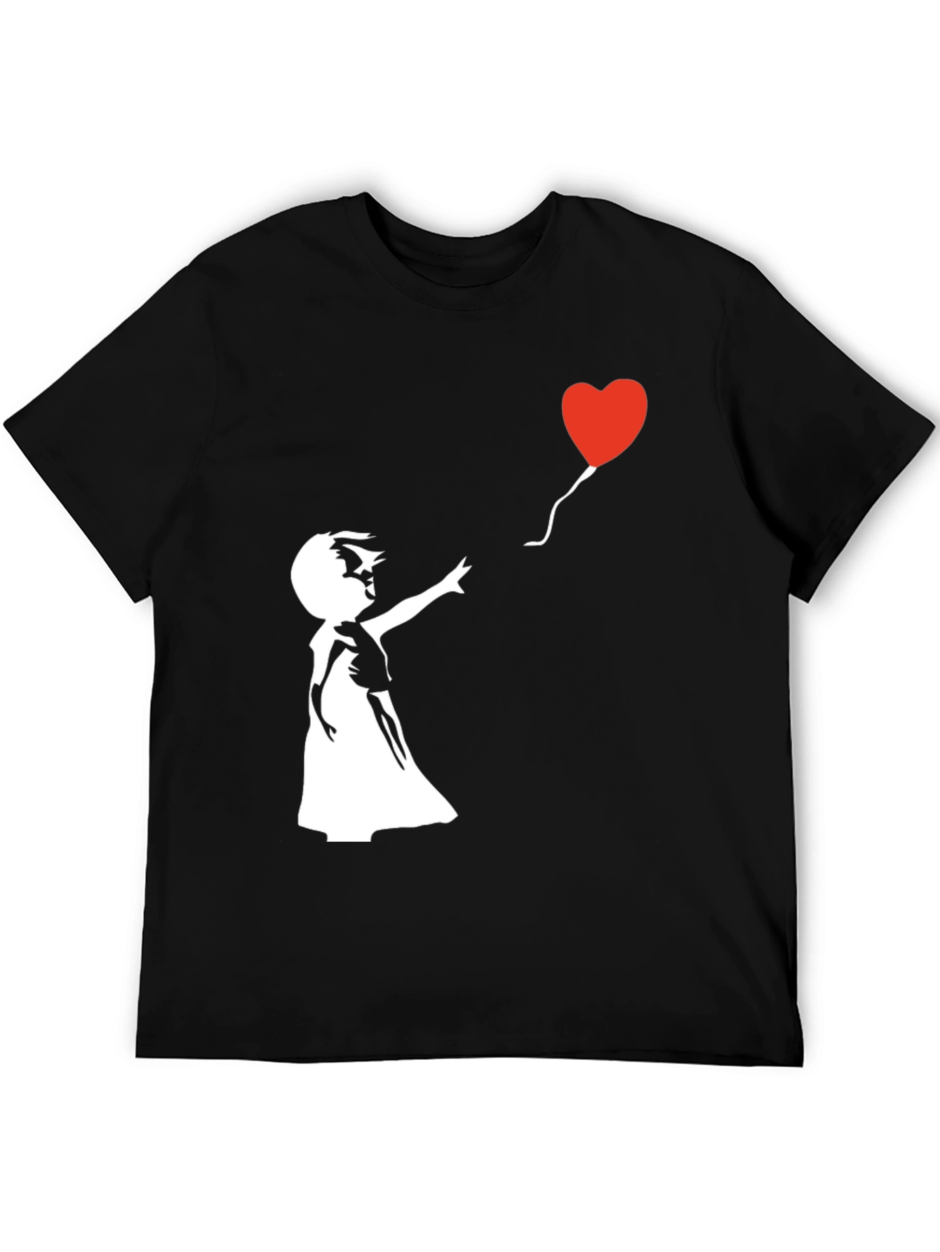 Banksy Girl with Balloon Graphic T-Shirt