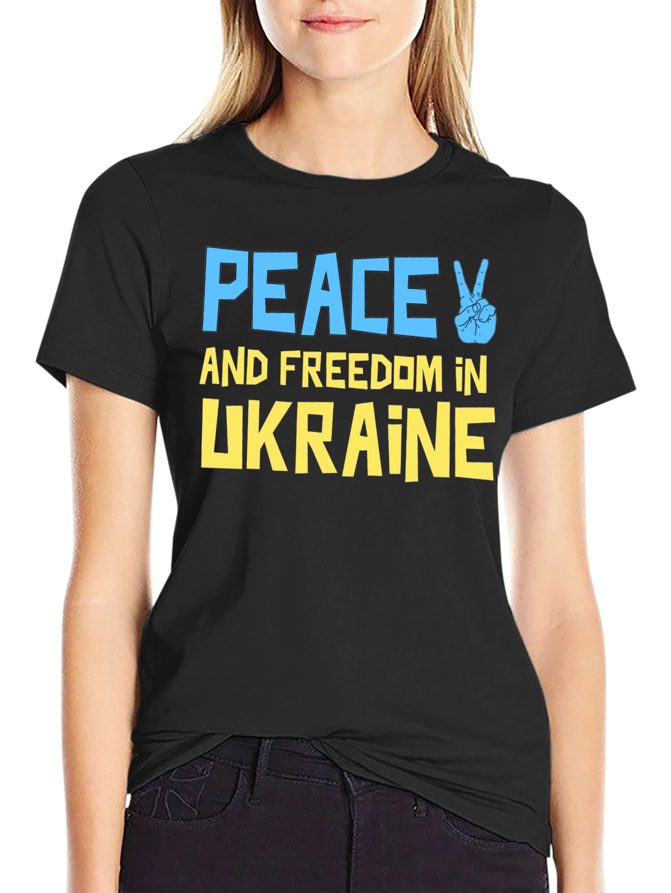Peace and Freedom Ukraine Graphic T-Shirt