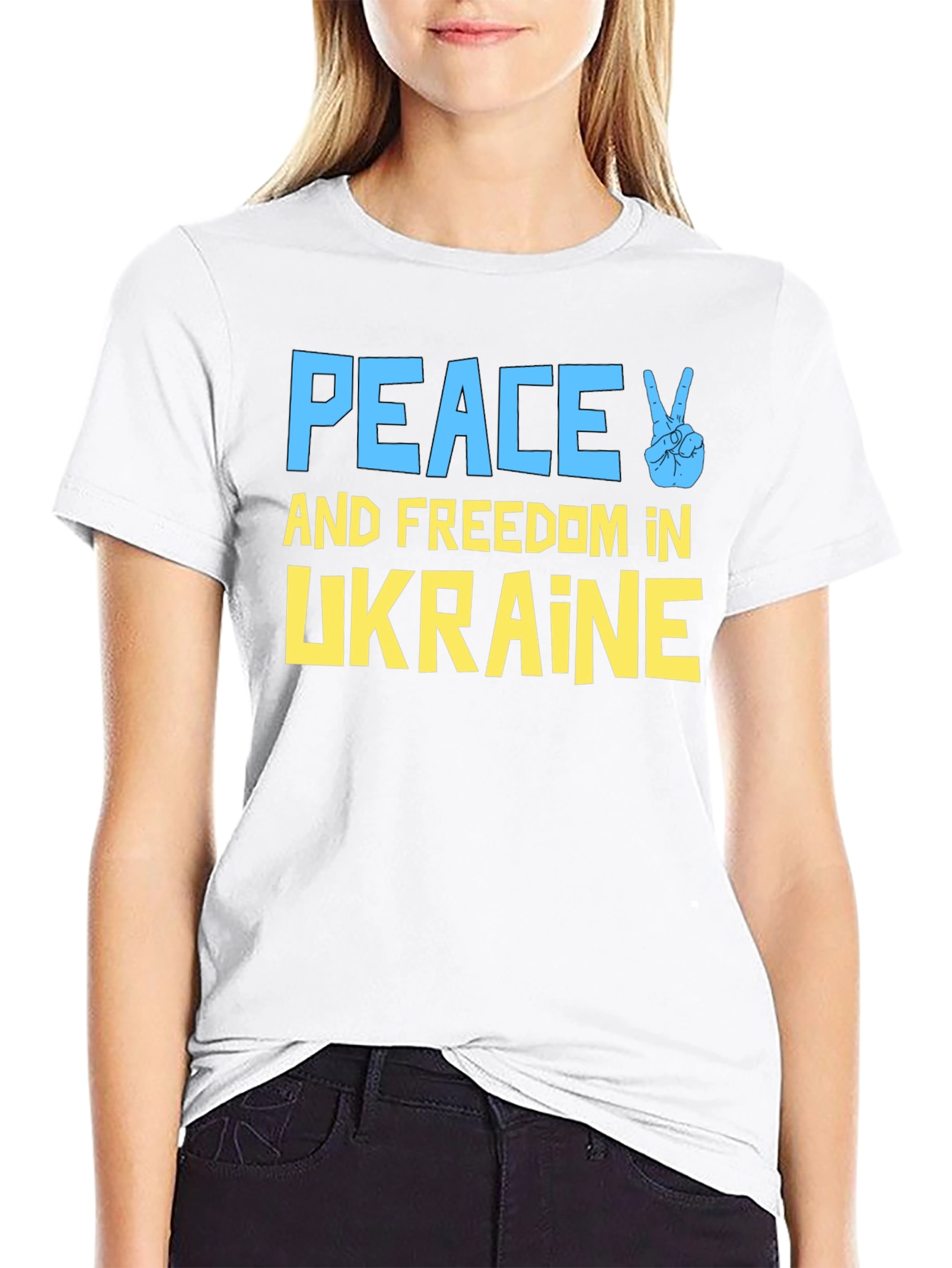 Peace and Freedom Ukraine Graphic T-Shirt