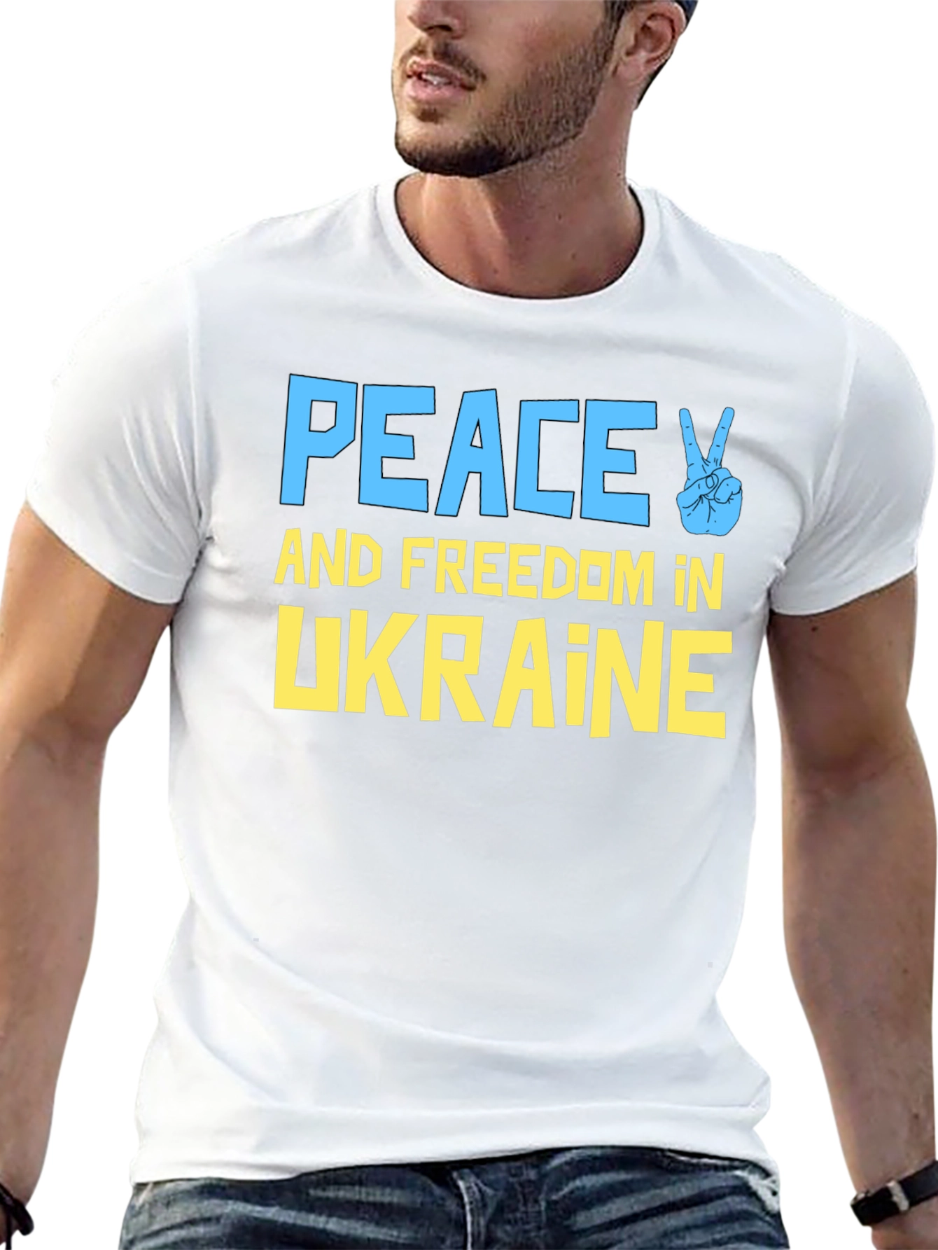 Peace and Freedom Ukraine Graphic T-Shirt