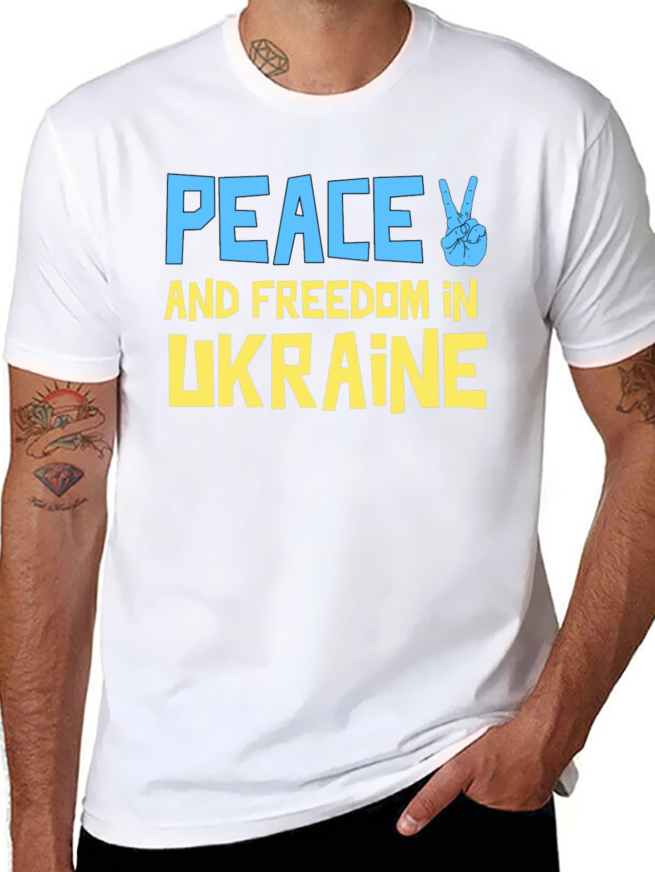 Peace and Freedom Ukraine Graphic T-Shirt