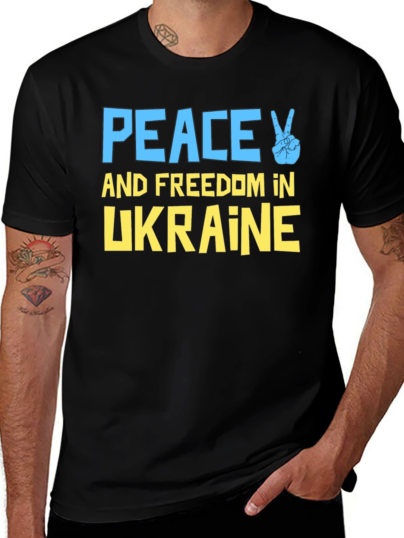 Peace and Freedom Ukraine Graphic T-Shirt